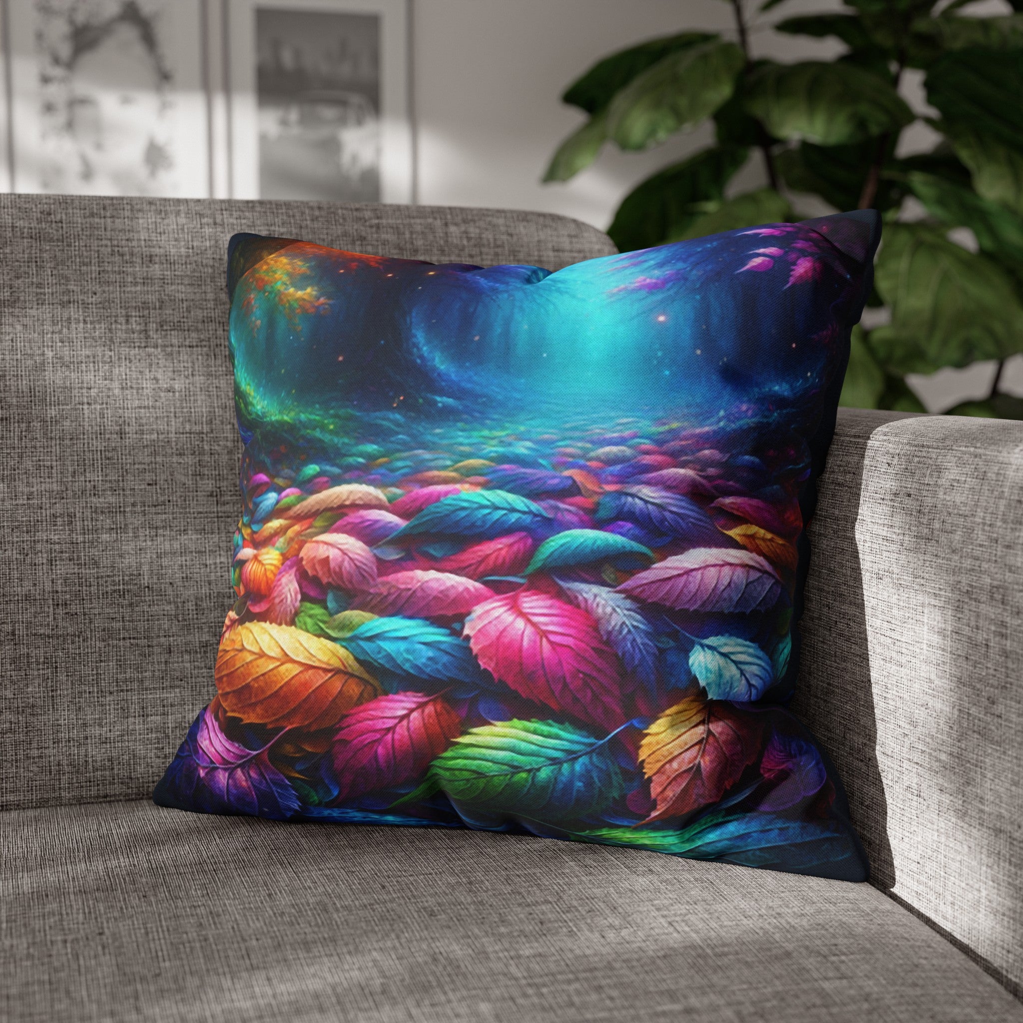 Magical Leaves 1 -  Polyester Square Pillowcase