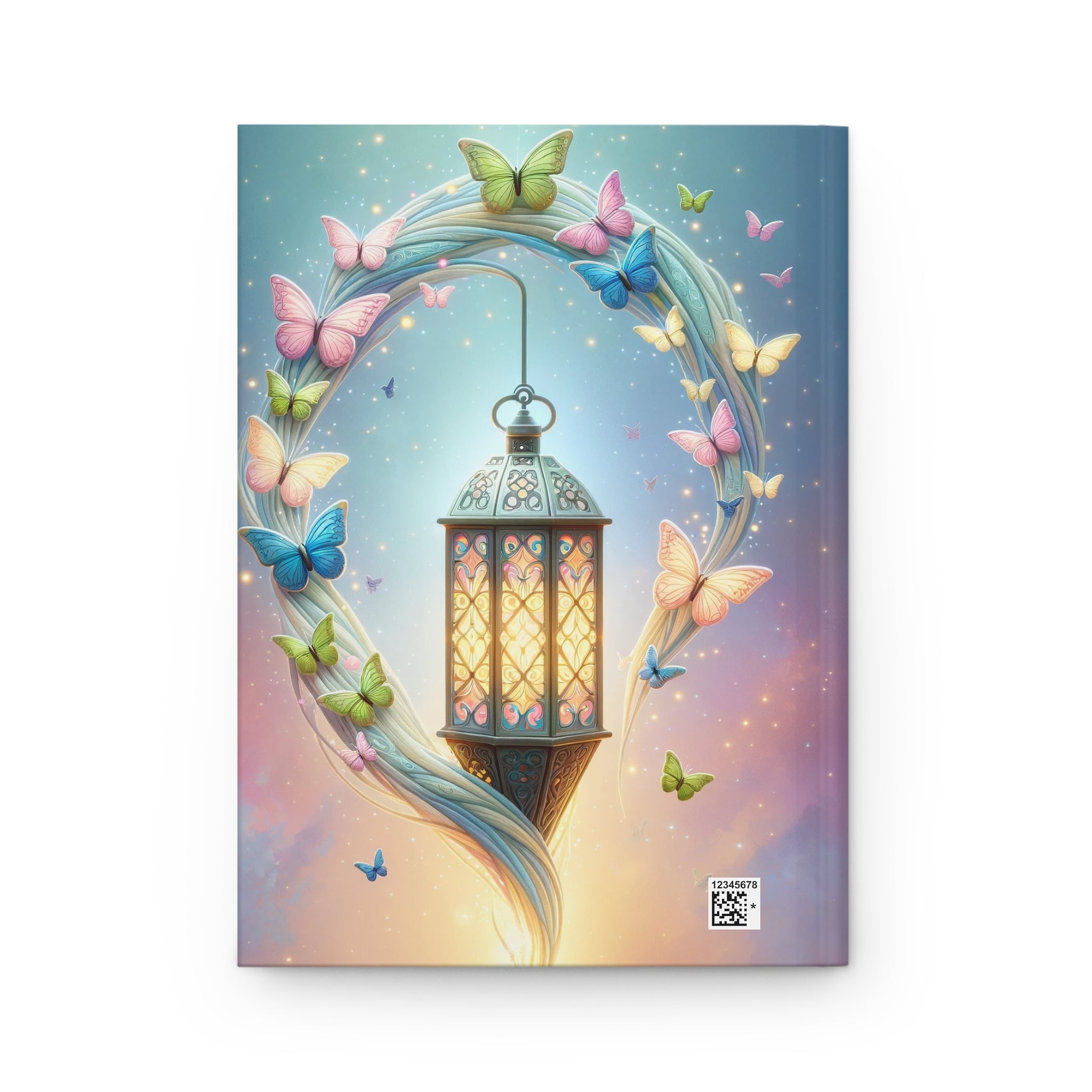 Lamp with colourful butterflies - Hardcover Notebook