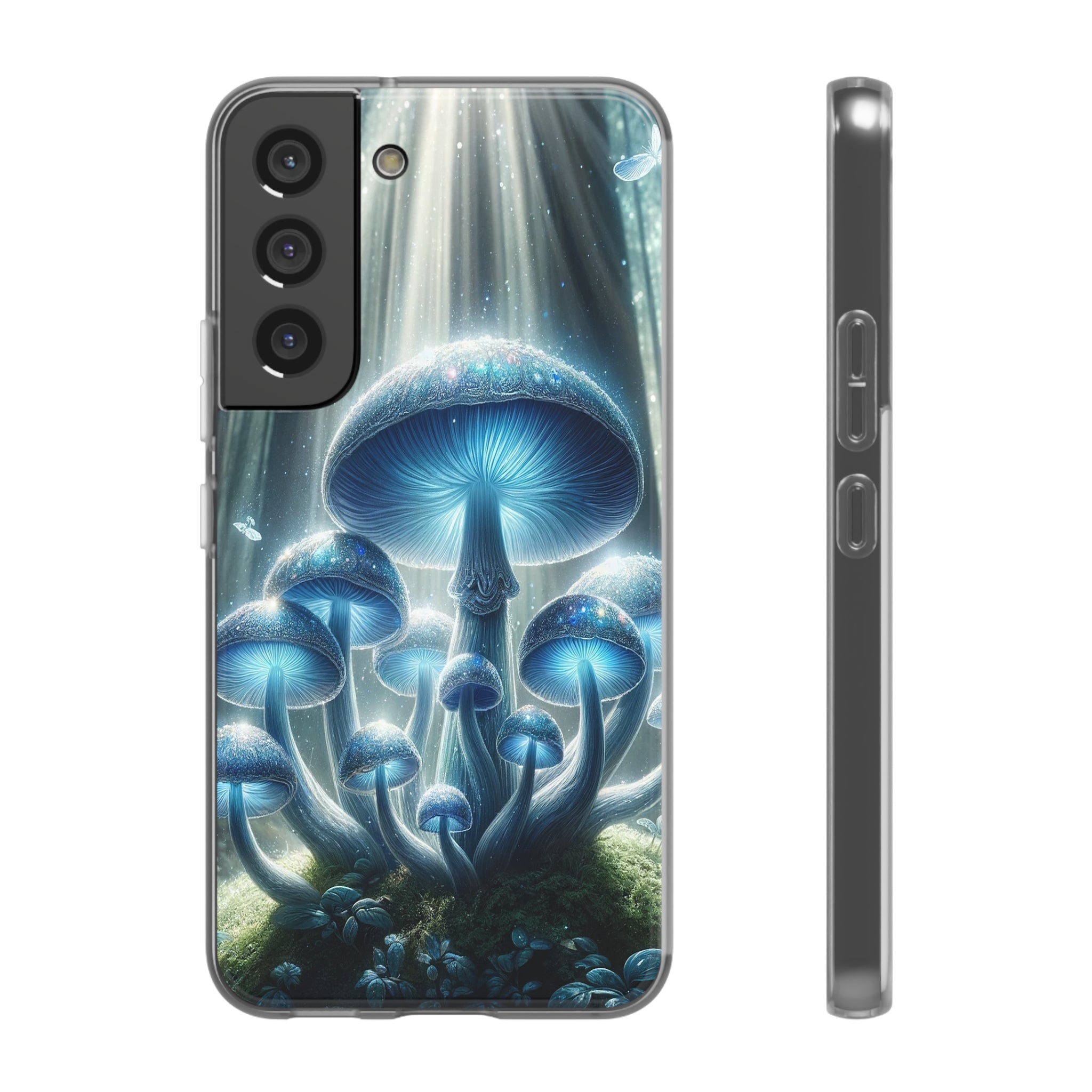 Lightblue mushrooms - Flexi Case (Samsung only)