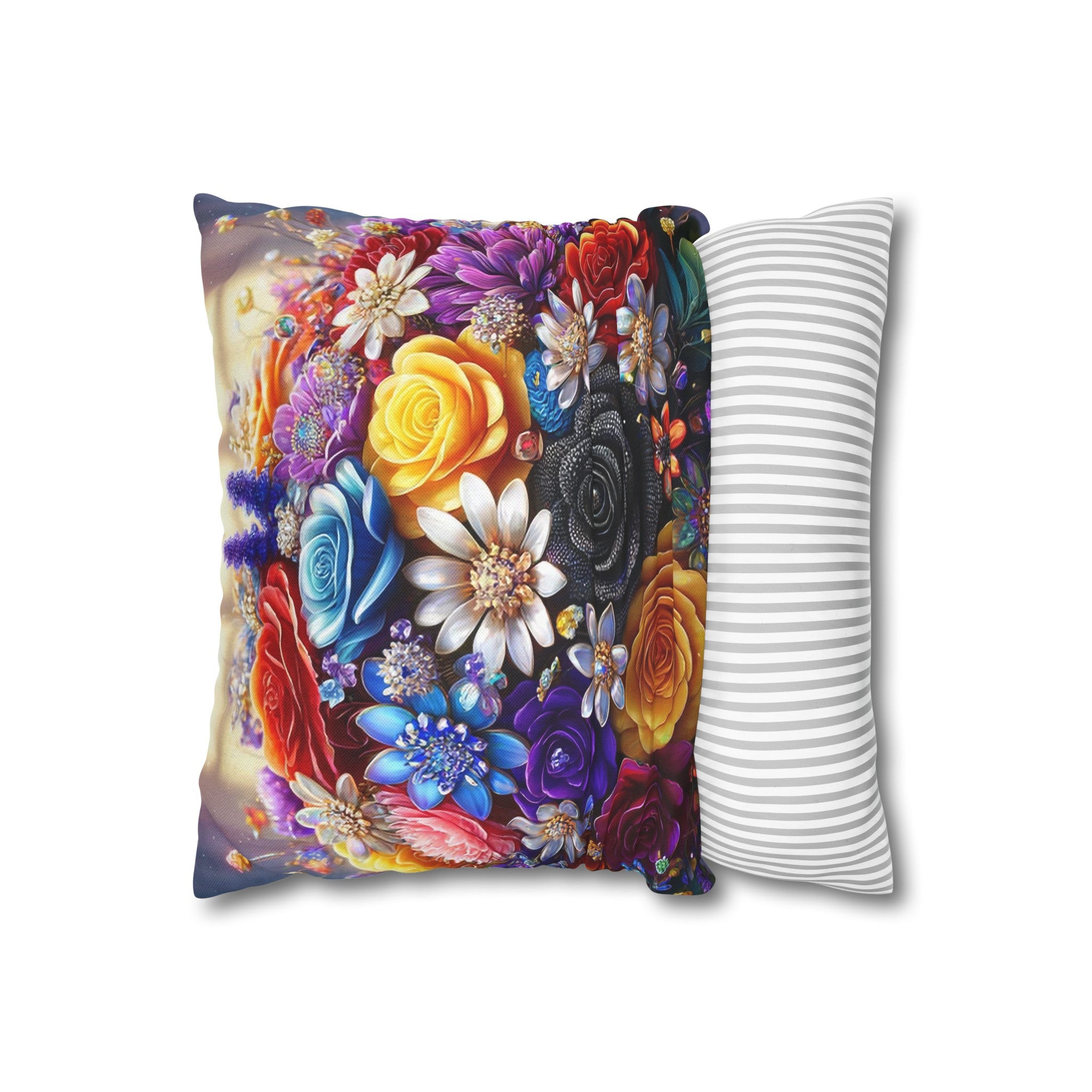 Colourful Bouquet (1) - Polyester Square Pillowcase