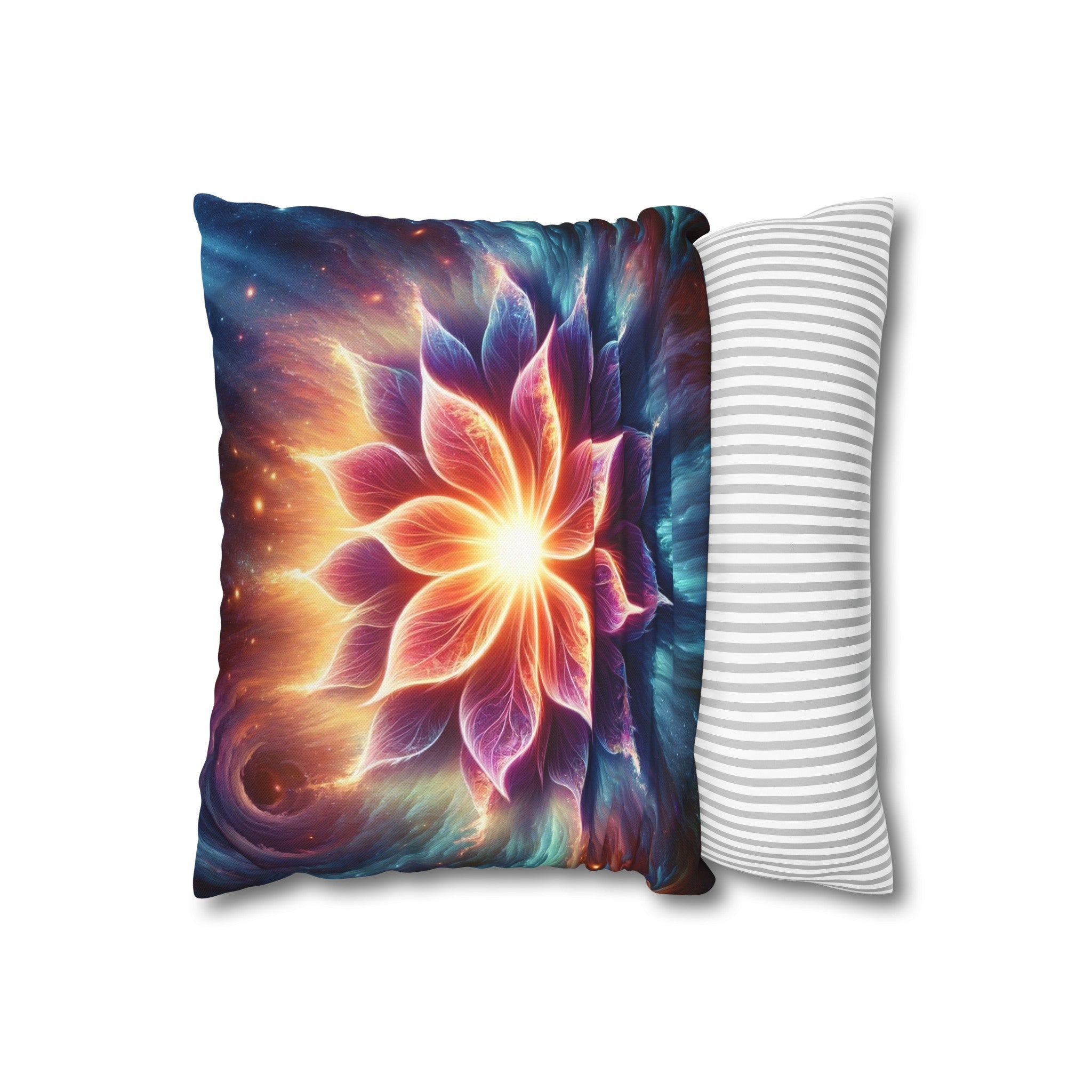 Galaxy-flower 1 - Spun Polyester Square Pillowcase