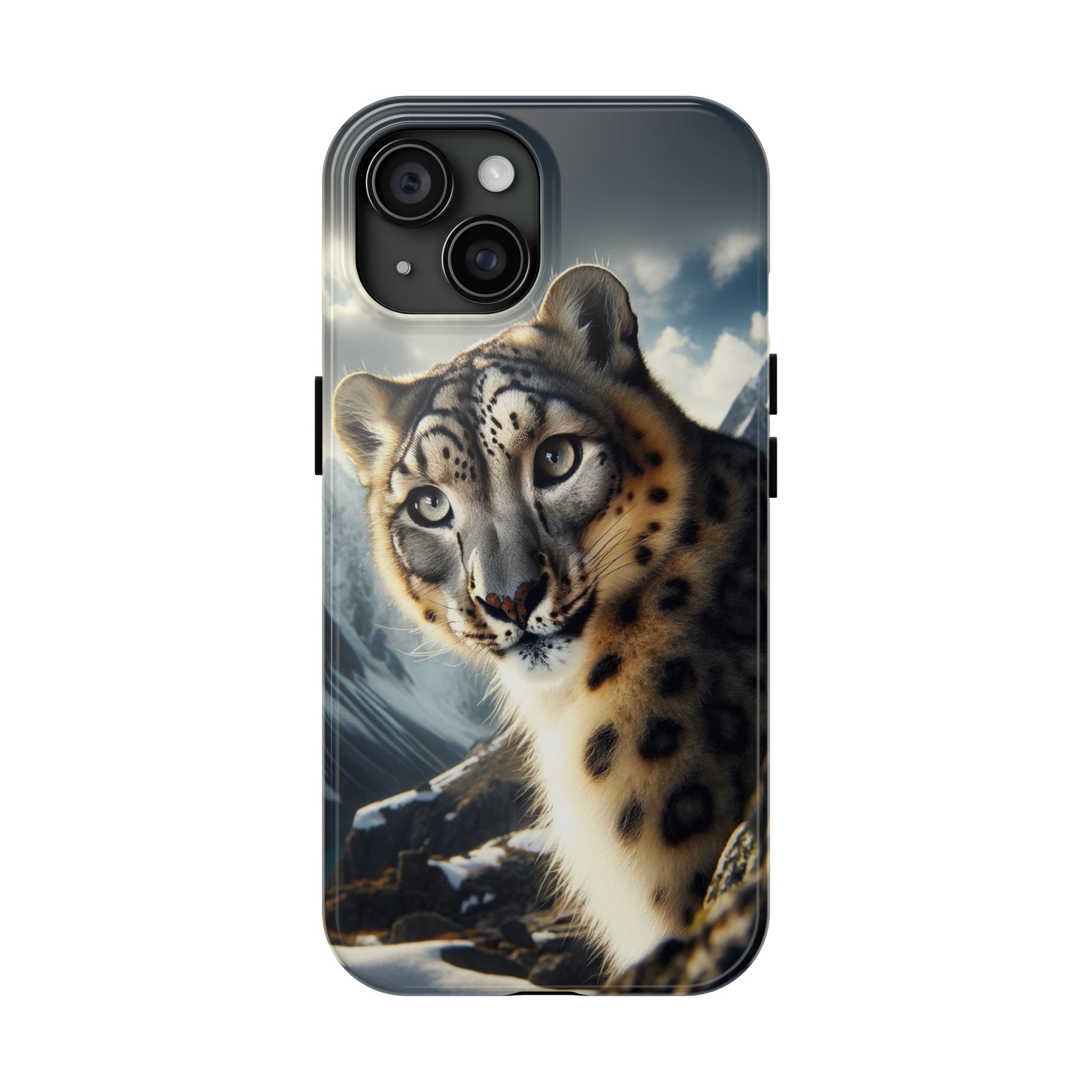 Curious Snow Leopard - Tough Phone Case