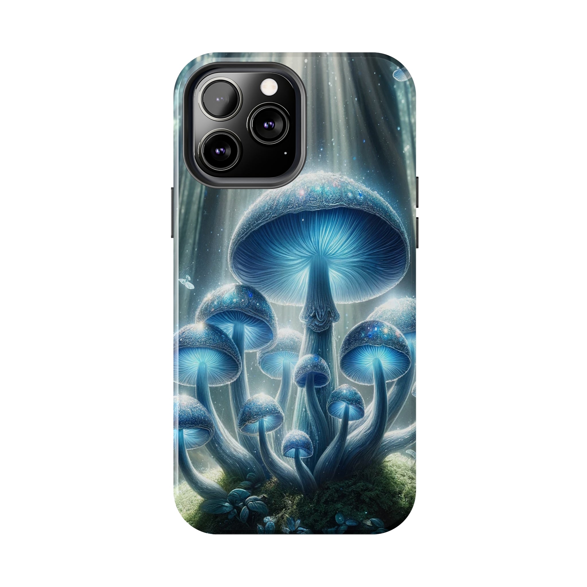 Light blue mushrooms - Tough Phone Case