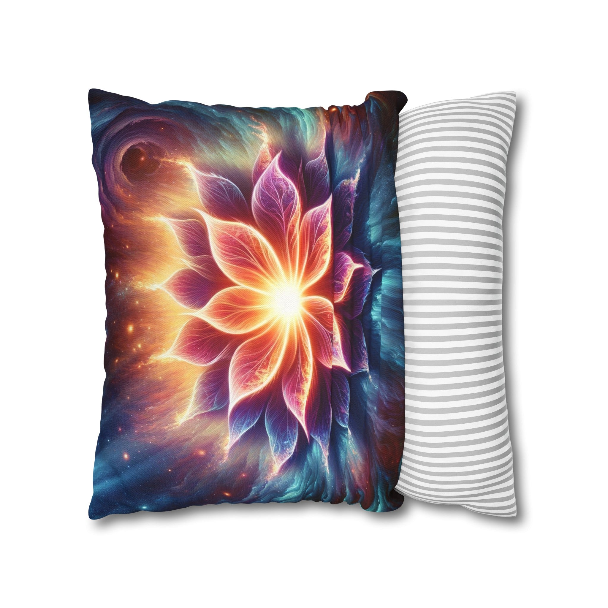 Galaxy-flower 1 - Spun Polyester Square Pillowcase