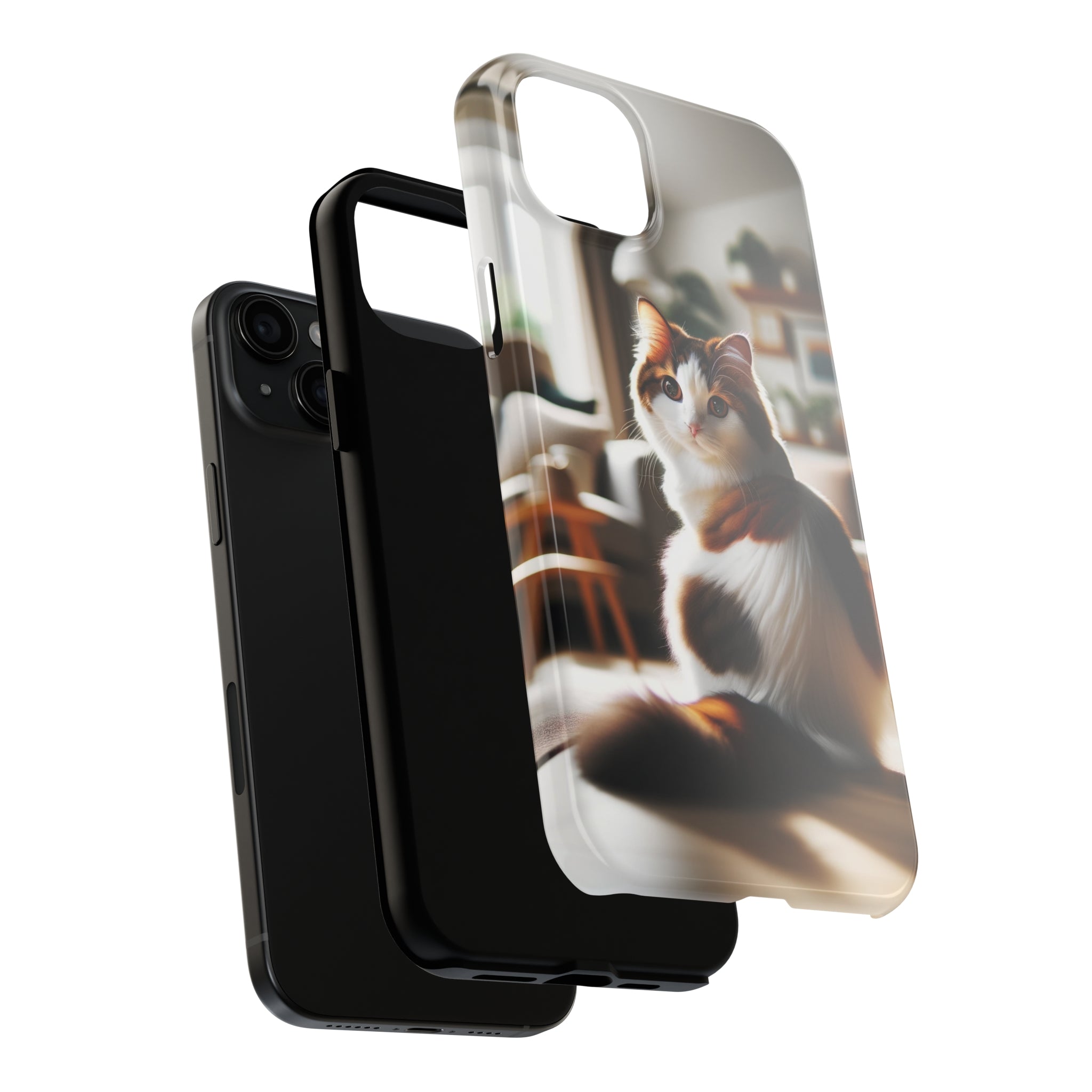 White-brown cat - Tough Phone Case