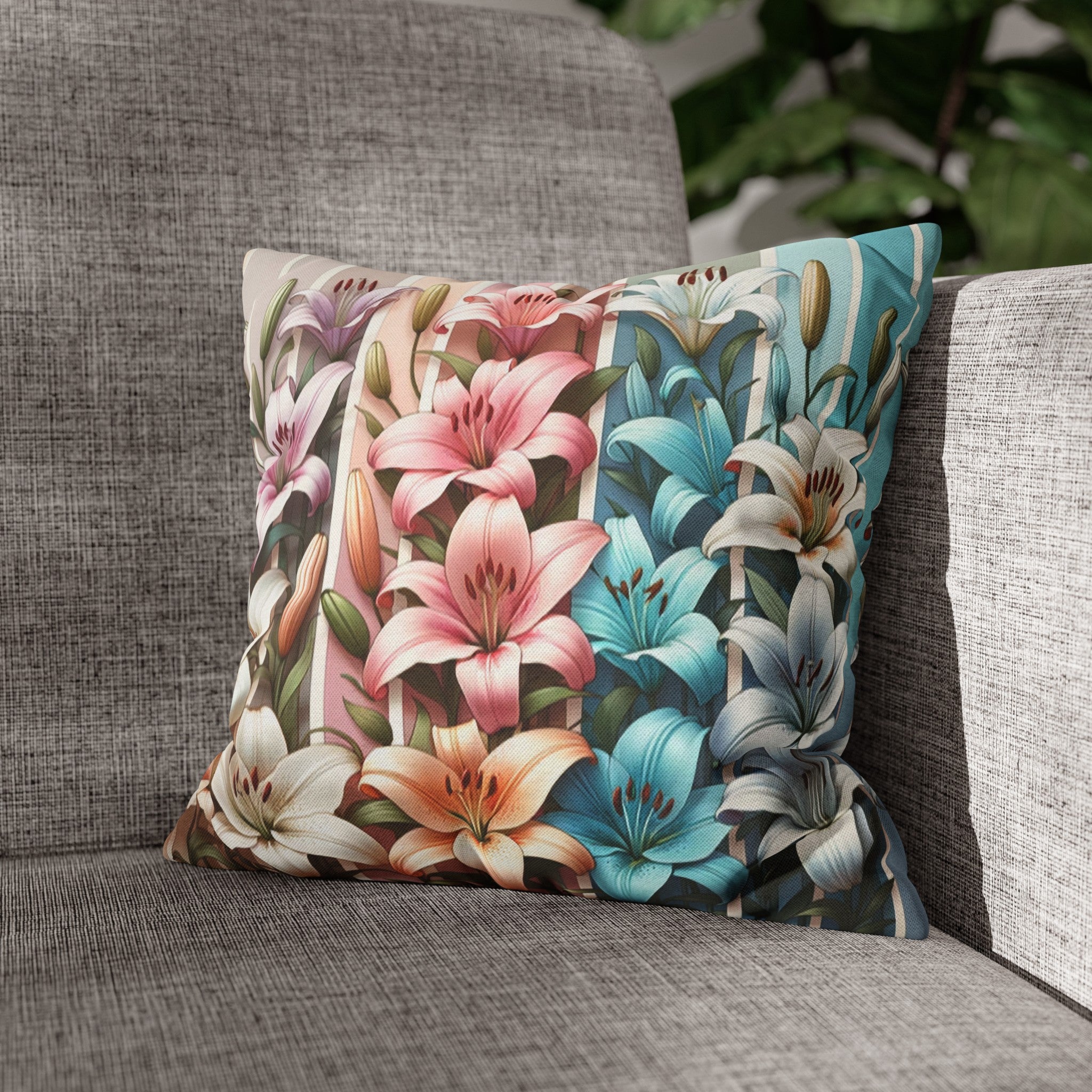 Lilies 4 - Polyester Square Pillowcase