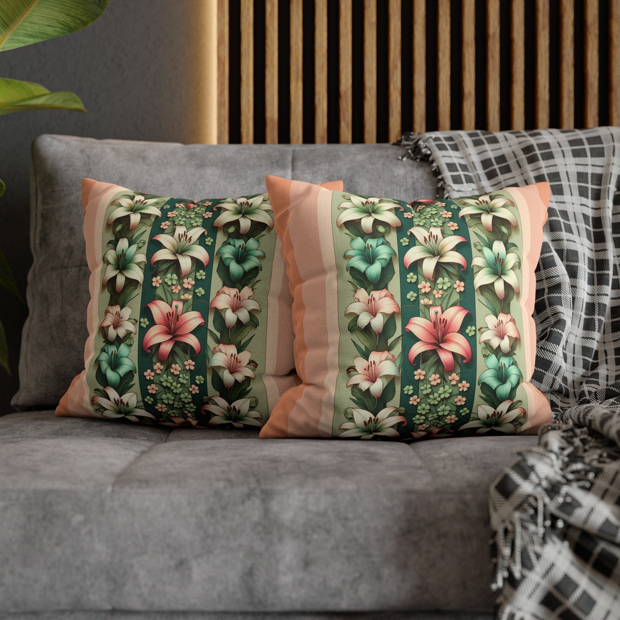 Lilies 3 - Polyester Square Pillowcase