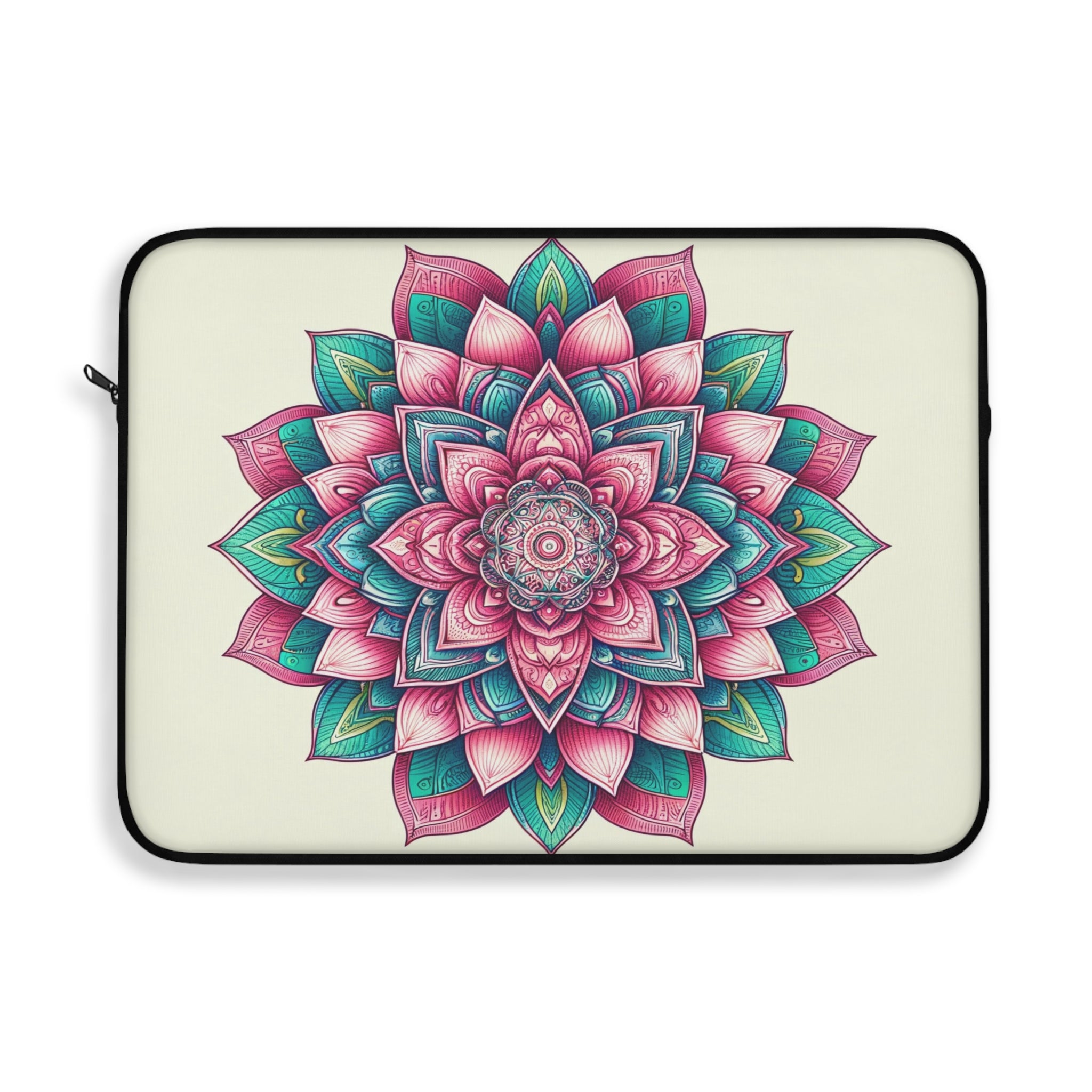 A green-pink Mandala - Laptop Sleeve