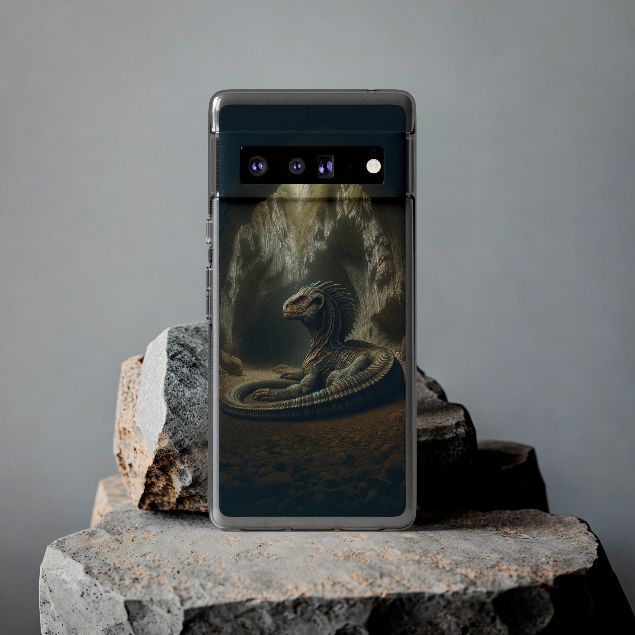 Basilisk in a cave - Soft Phone Case