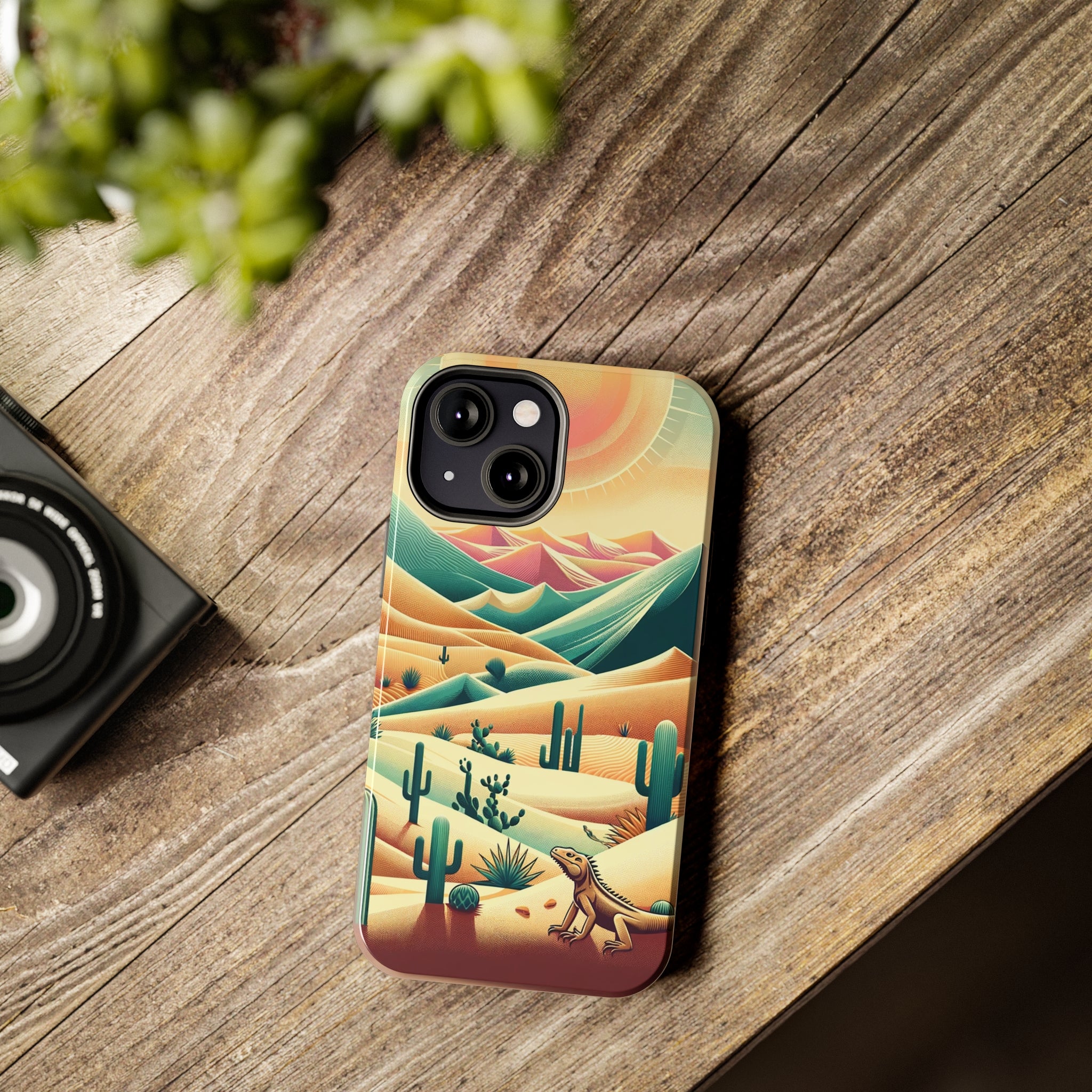 Iguana in the desert - Tough Phone Case