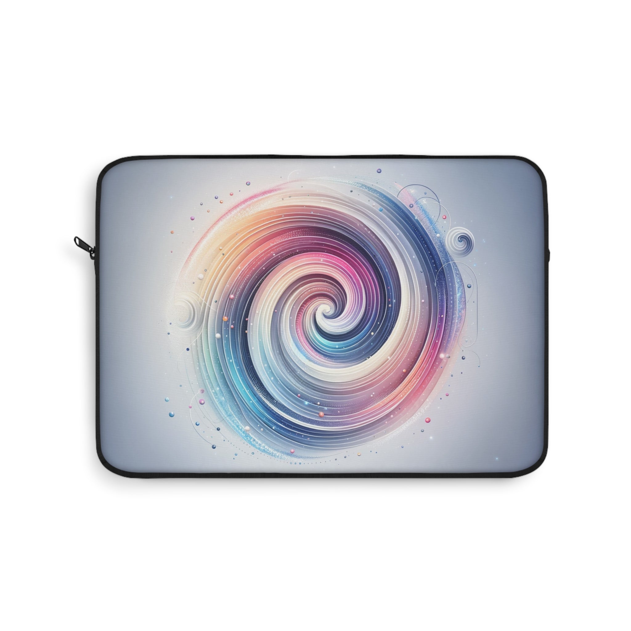 A blue-pink spiral on blue background - Laptop Sleeve