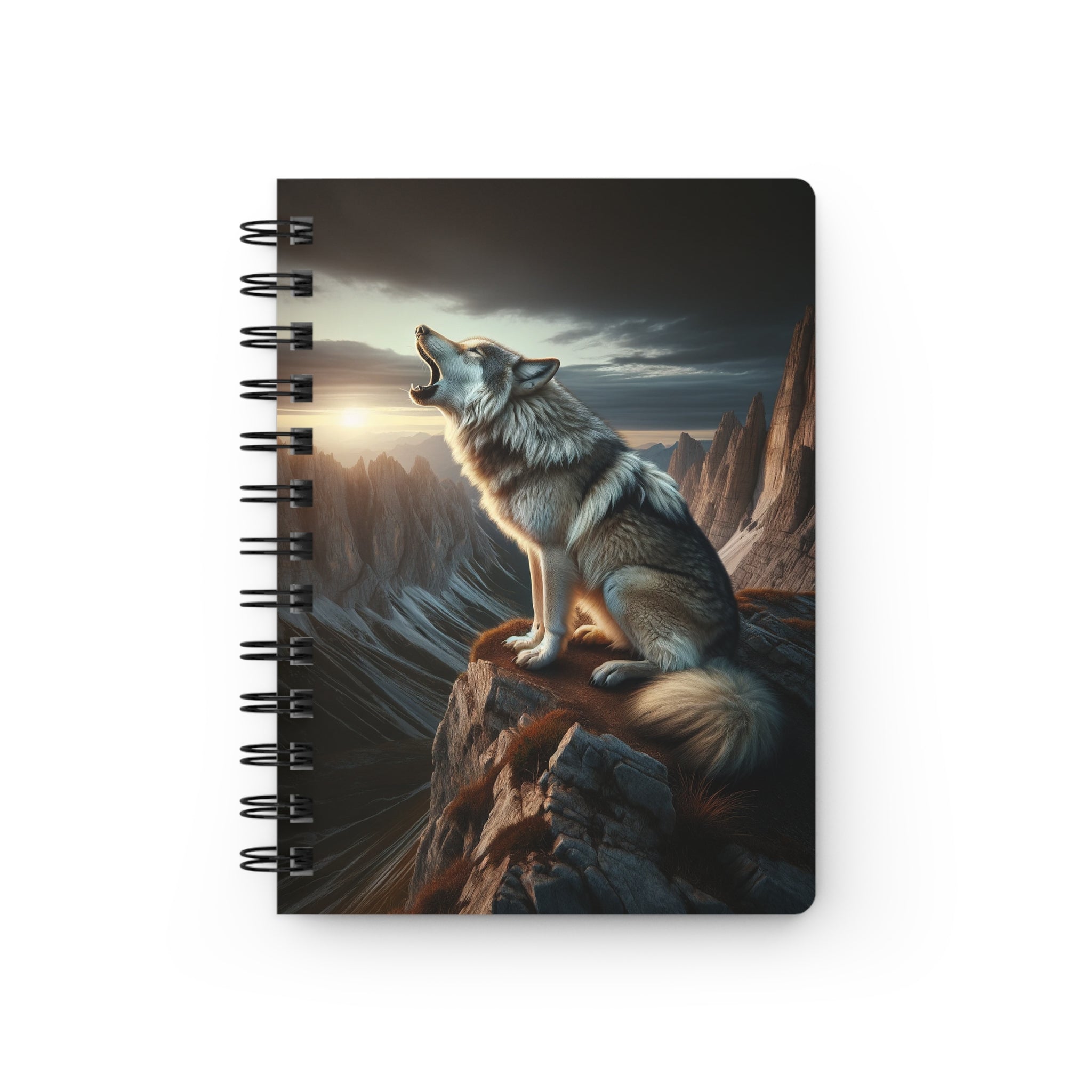 Howling wolf - Spiral Notebook