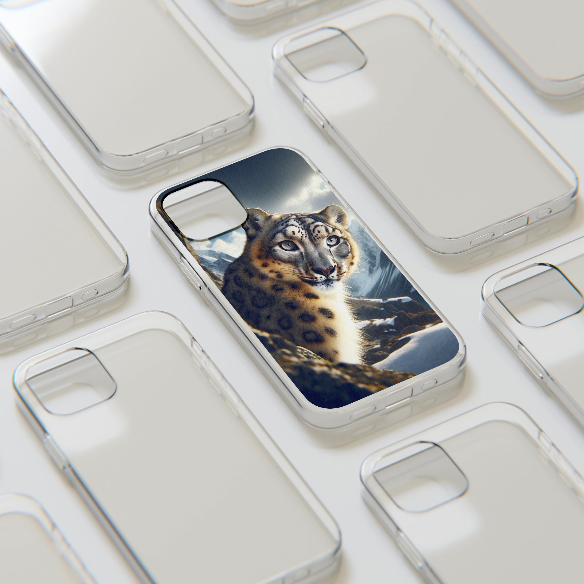 Snow Leopard - Soft Phone Case