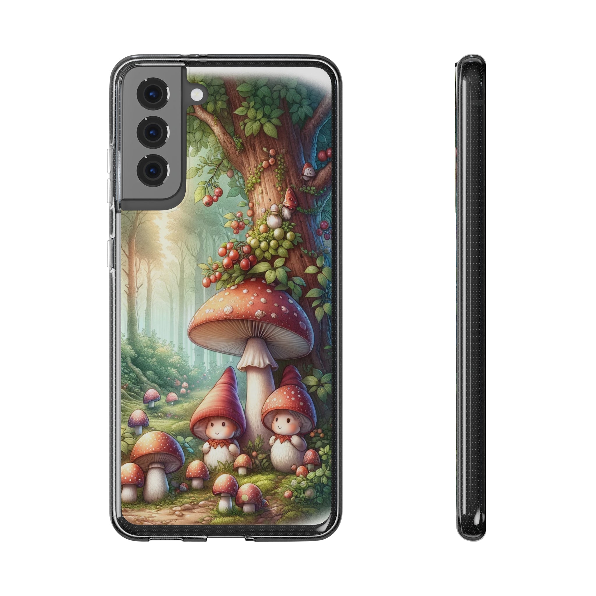 Gnomes and mushrooms - Soft Phone Case