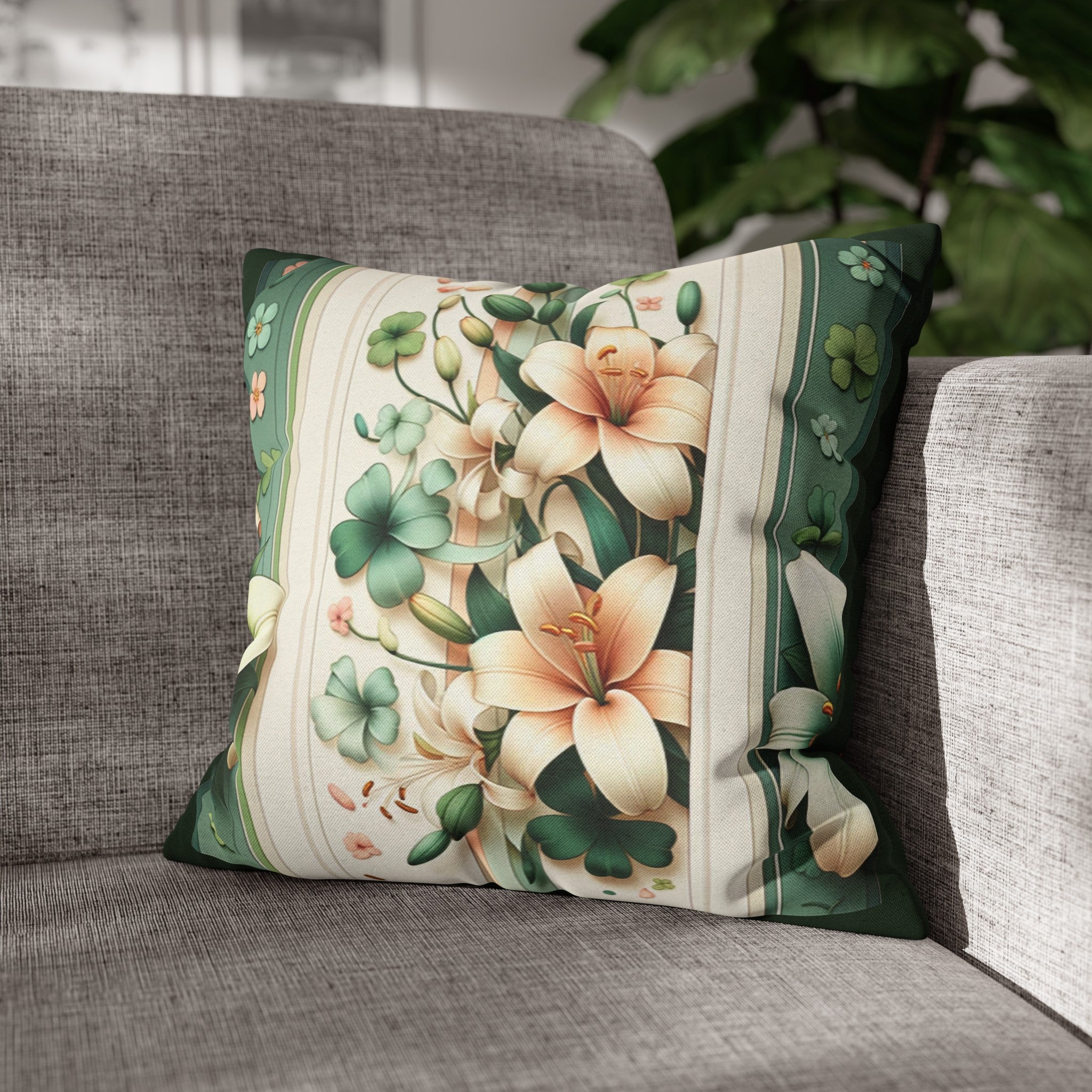 Lilies 2 - Polyester Square Pillowcase