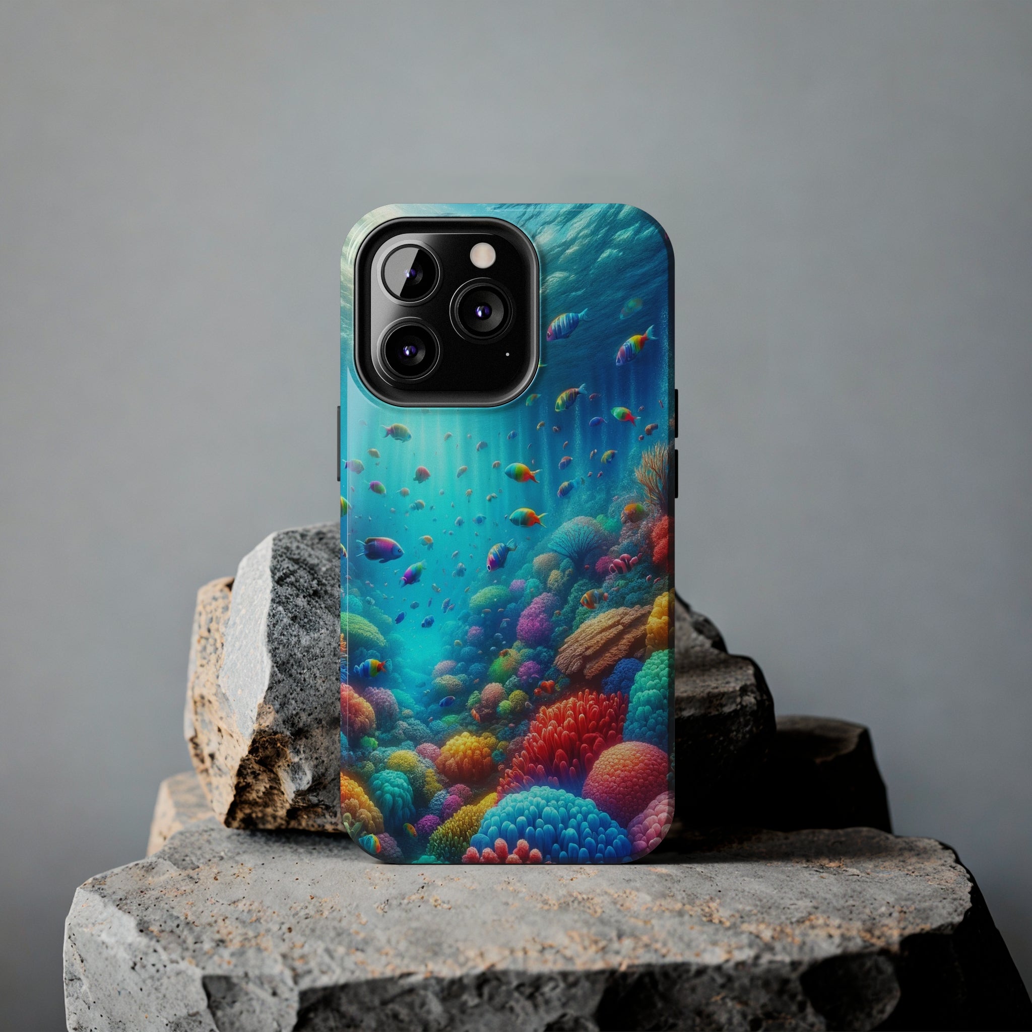 Coloured fish and coral reef - Tough Phone Case