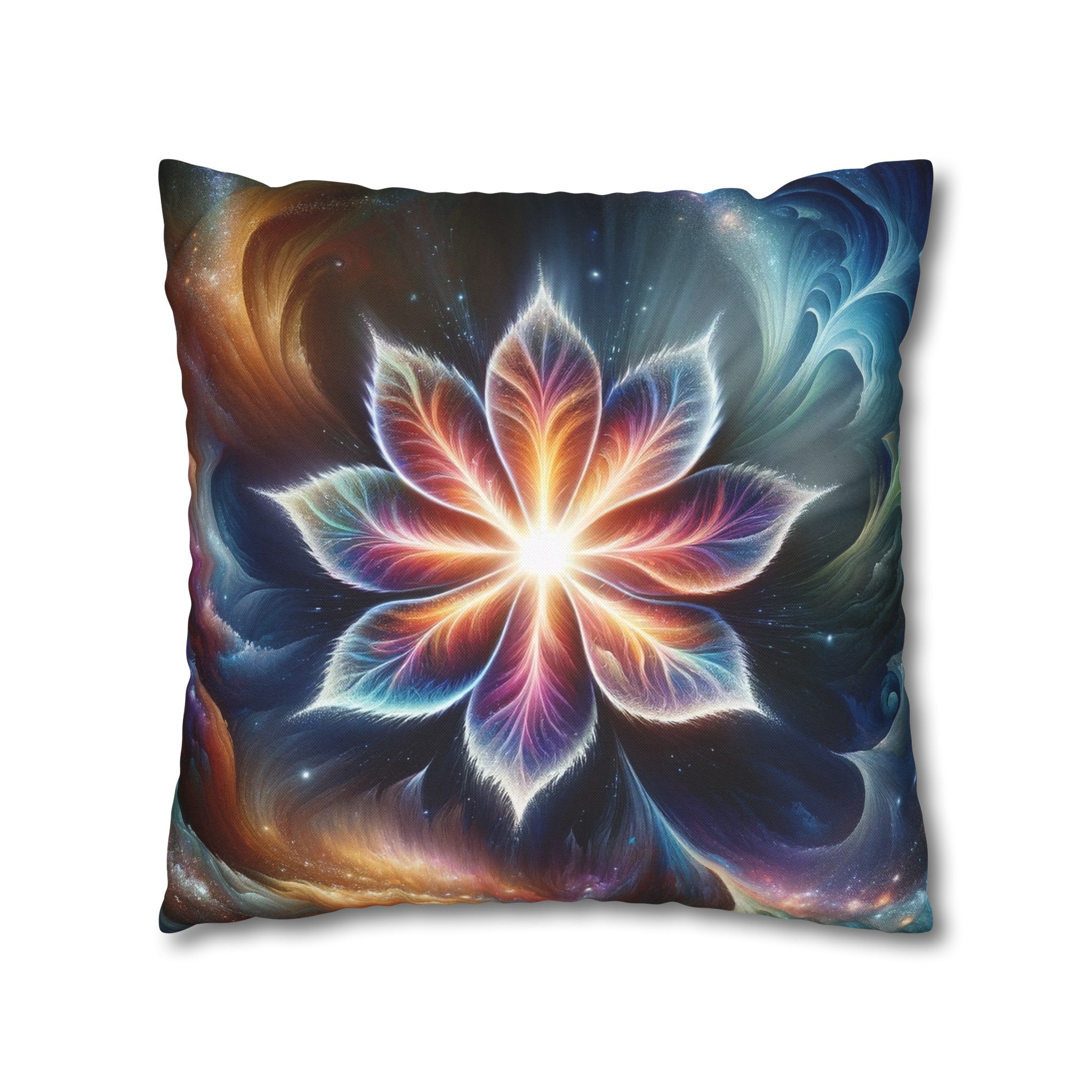 Galaxy-flower 2 - Spun Polyester Square Pillowcase