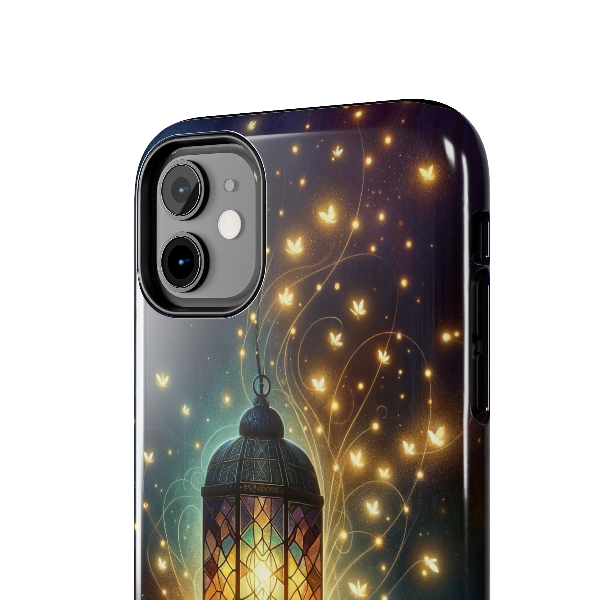 Fireflies around lamp - Tough Phone Case