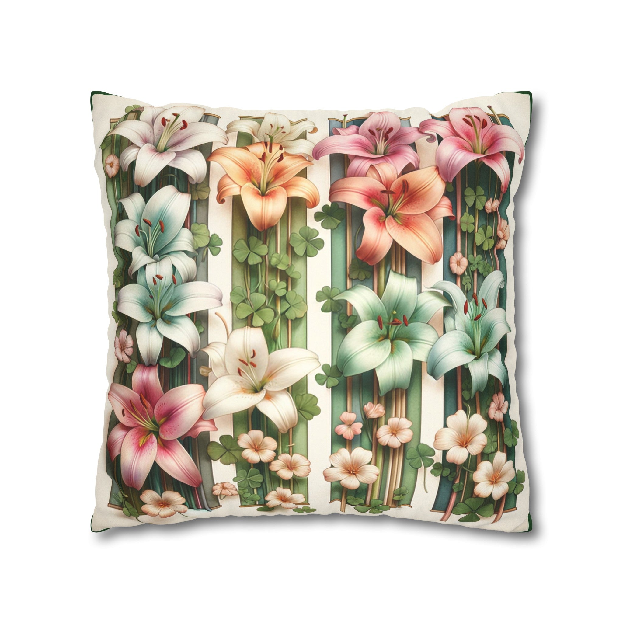 Lilies (1) - Suede Square Pillowcase