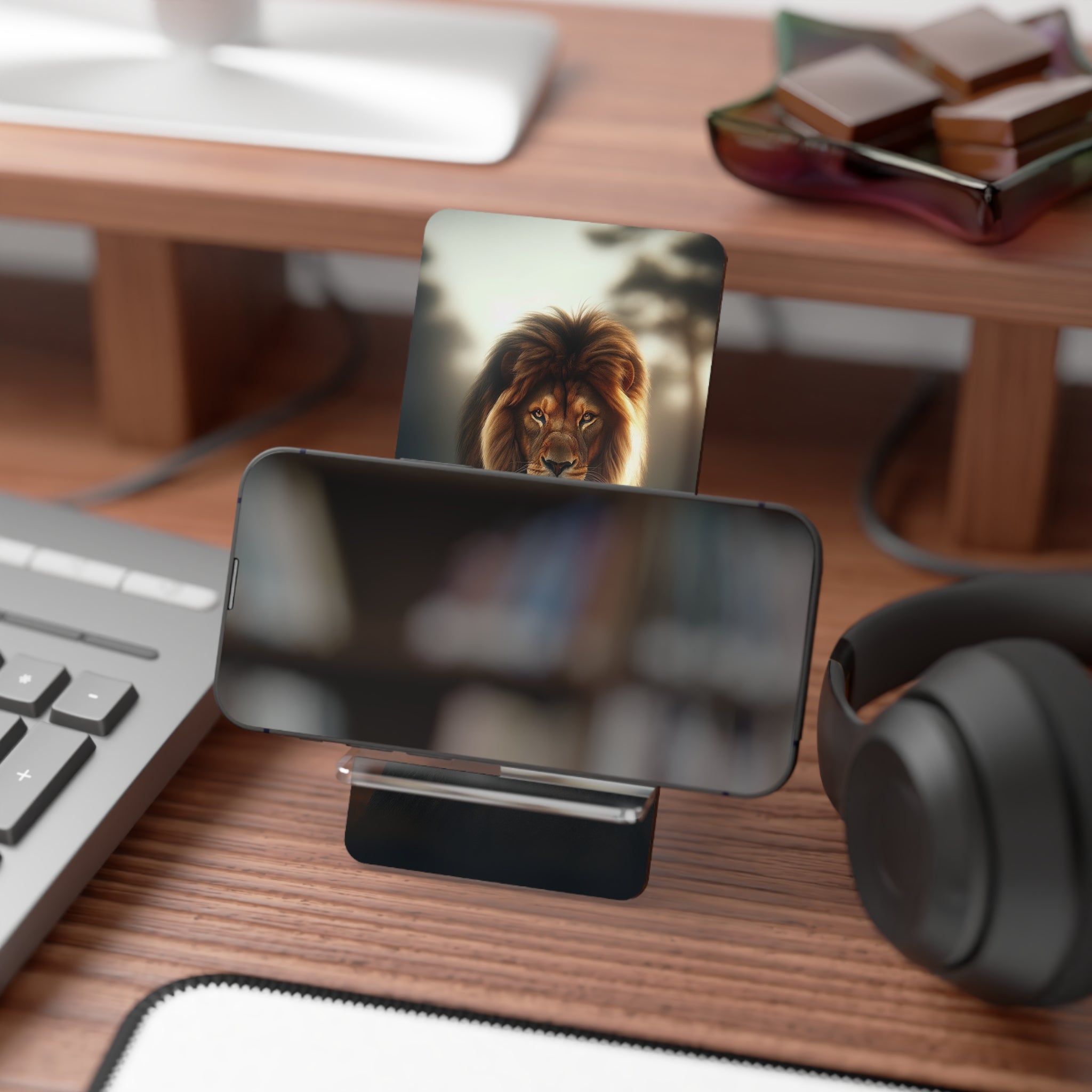 Lion standing on a rock - Smartphone Stand