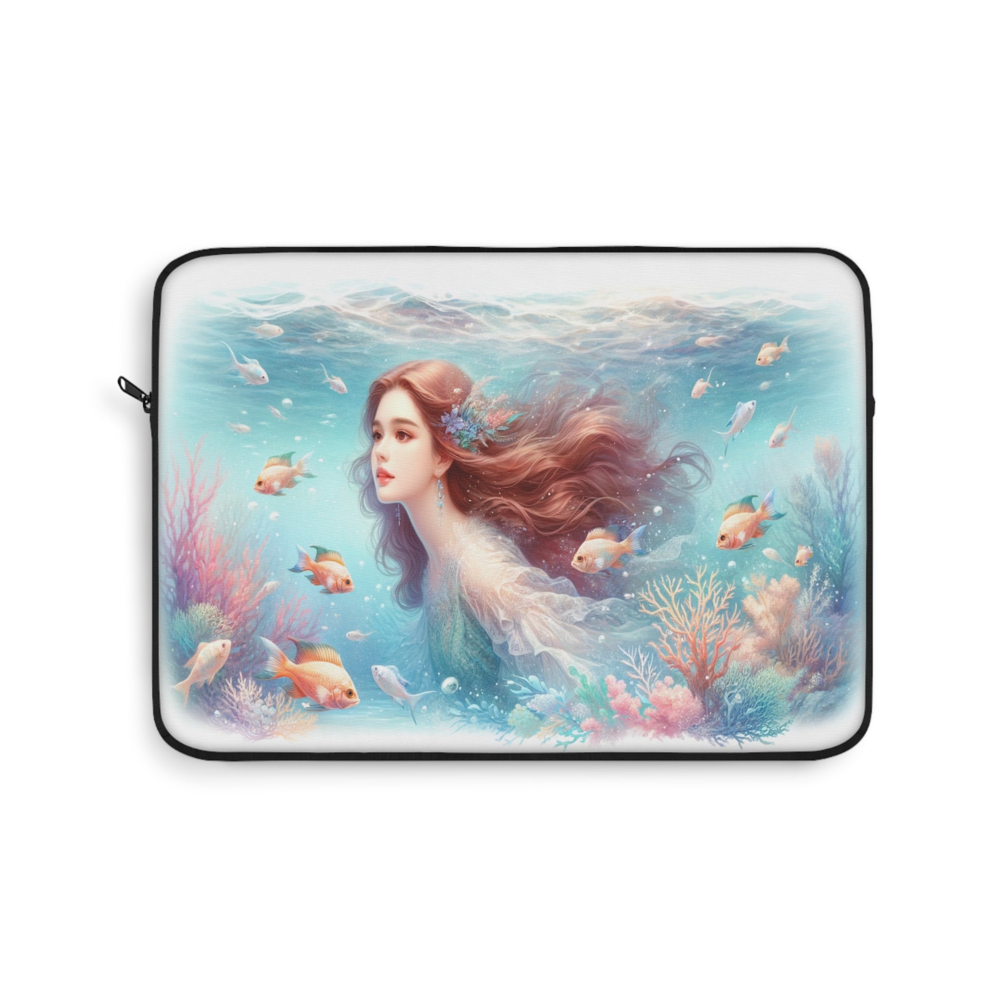 Mermaid with brown hair - Laptop Sleeve