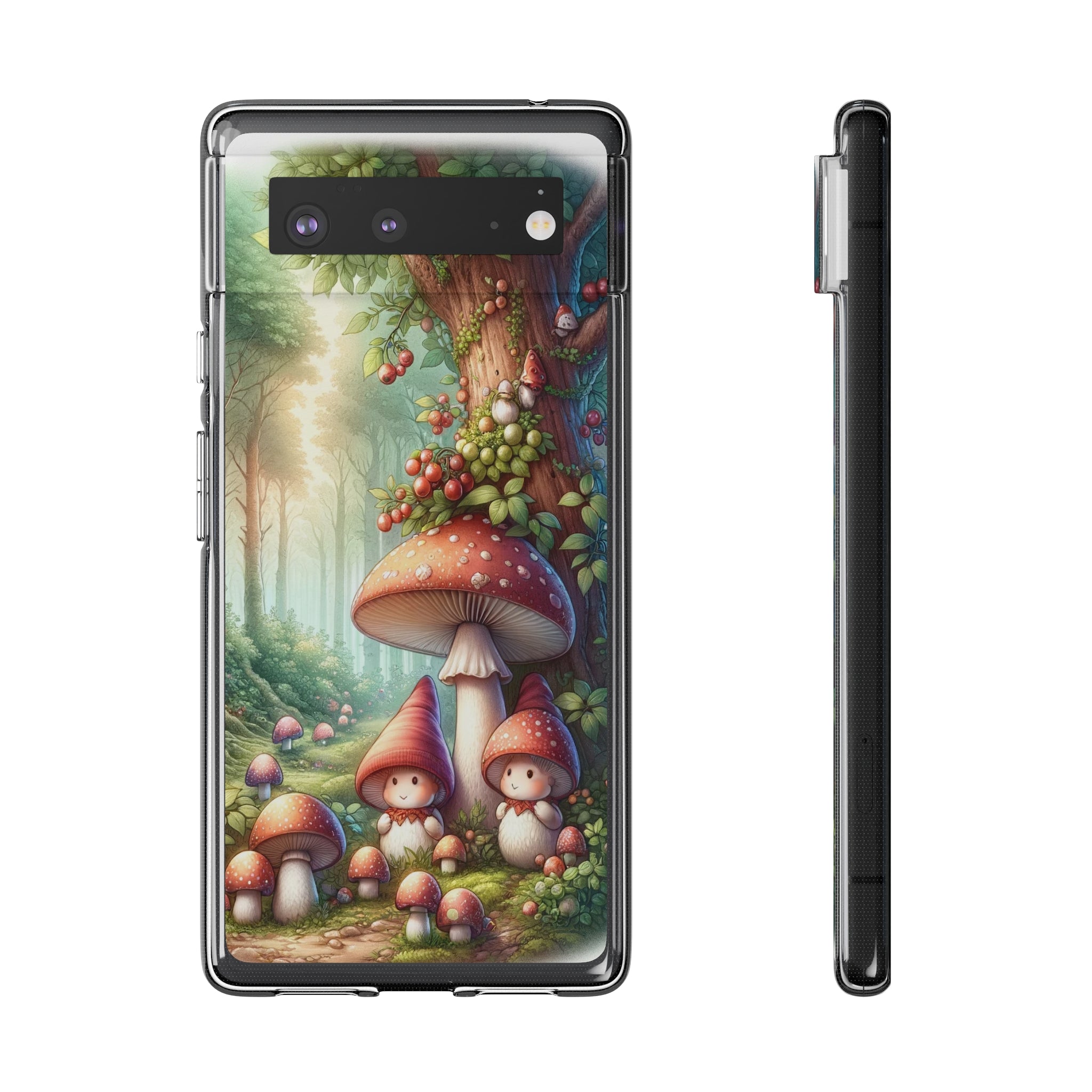 Gnomes and mushrooms - Soft Phone Case