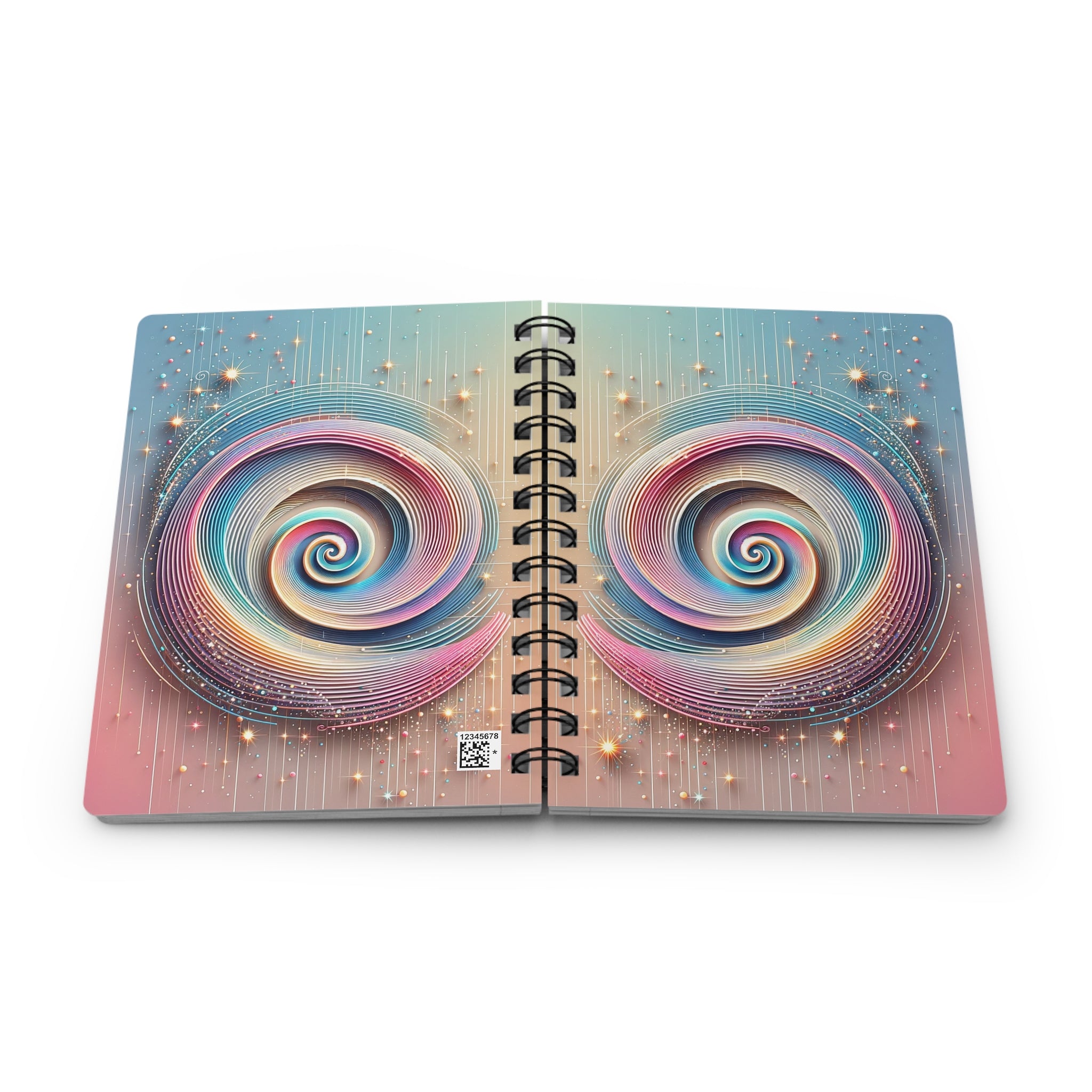 Pink spiral/circle - Spiral Notebook