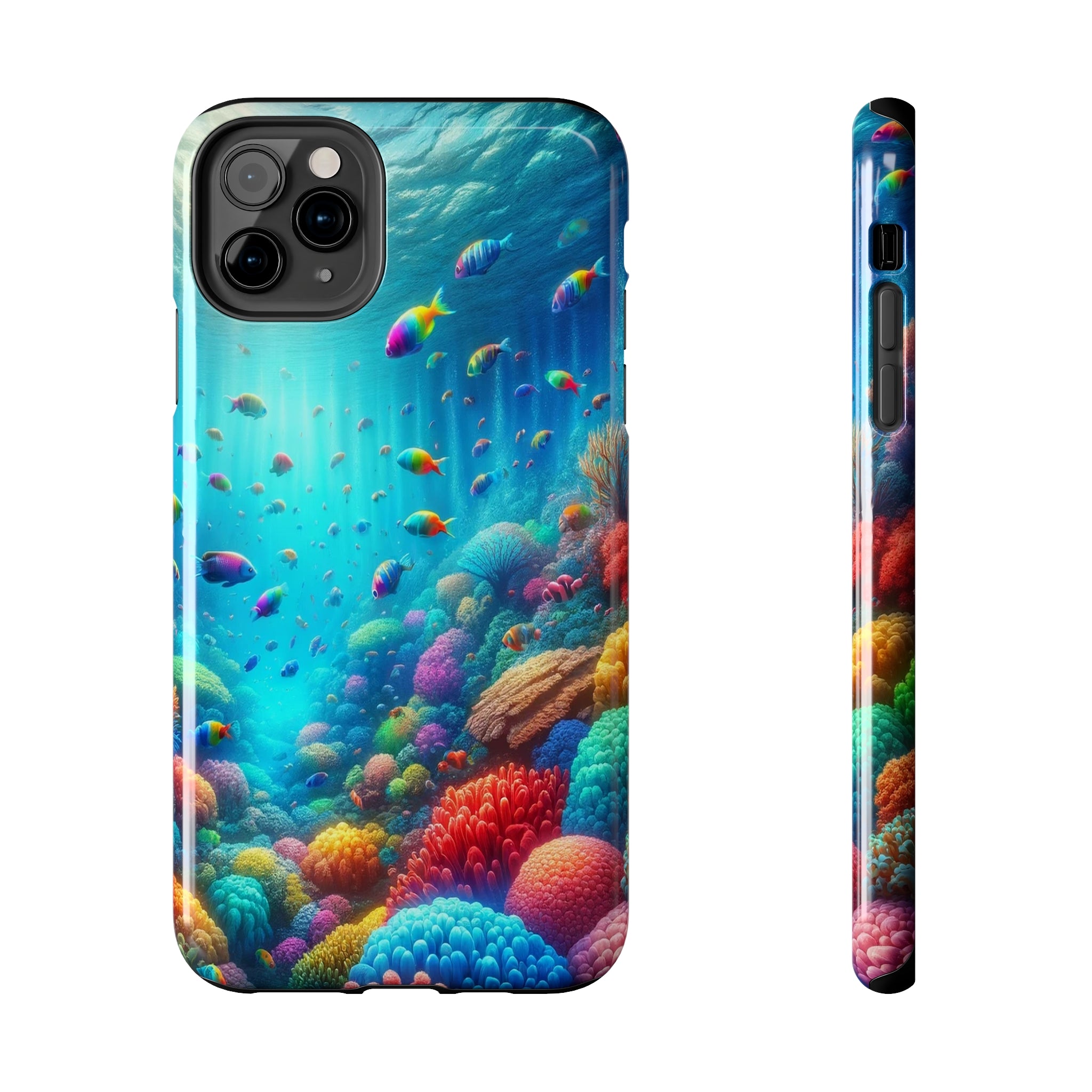 Coloured fish and coral reef - Tough Phone Case