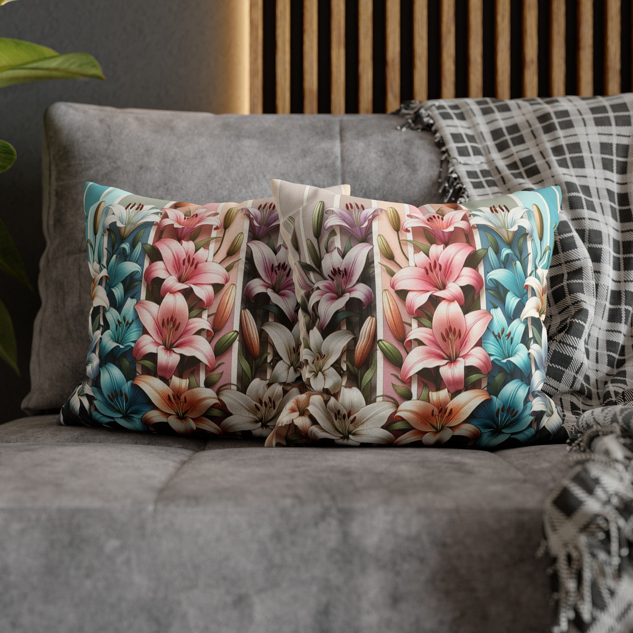 Lilies 4 - Polyester Square Pillowcase