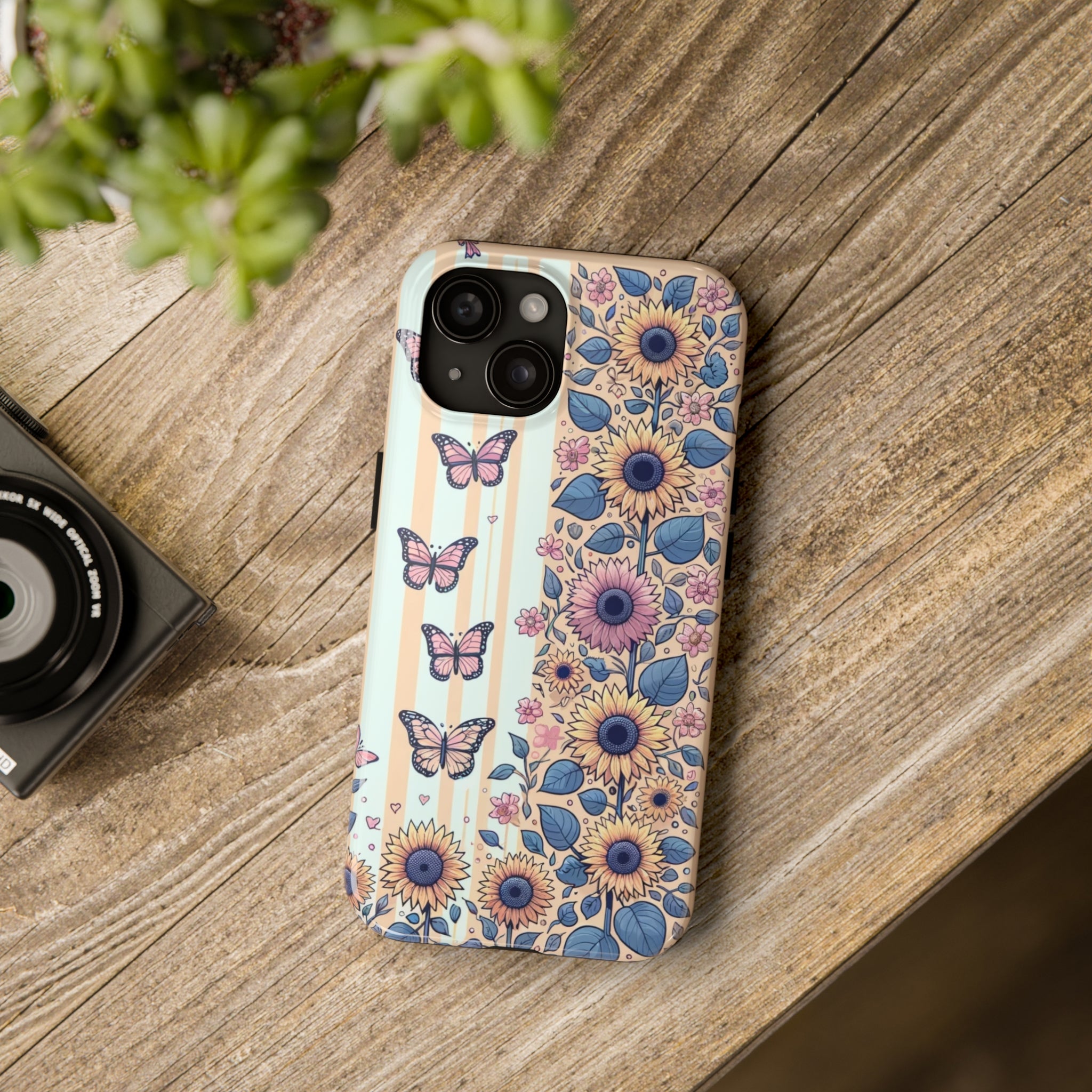 Butterflies and Sunflowers - Tough Phone Case