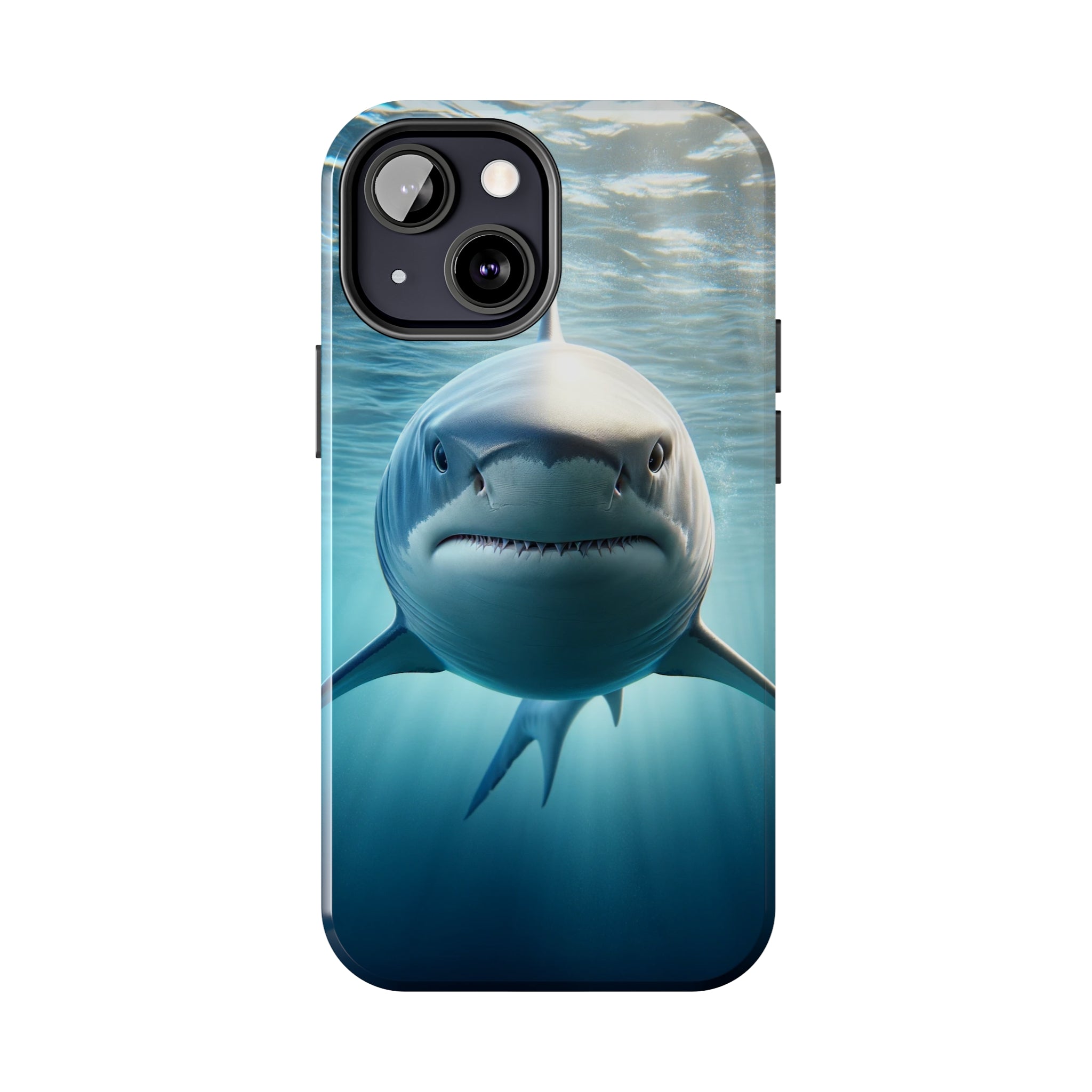 Curious shark - Tough Phone Case