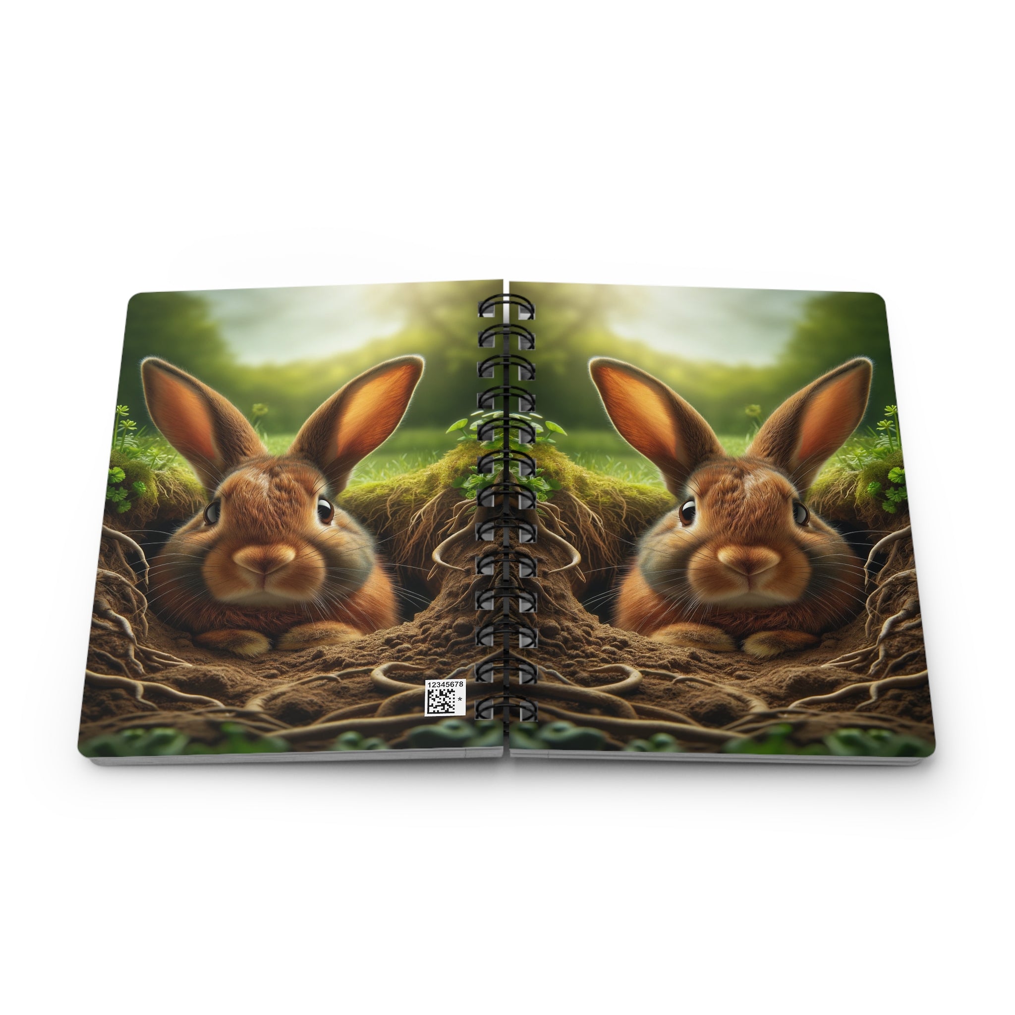 Curious Rabbit - Spiral Notebook