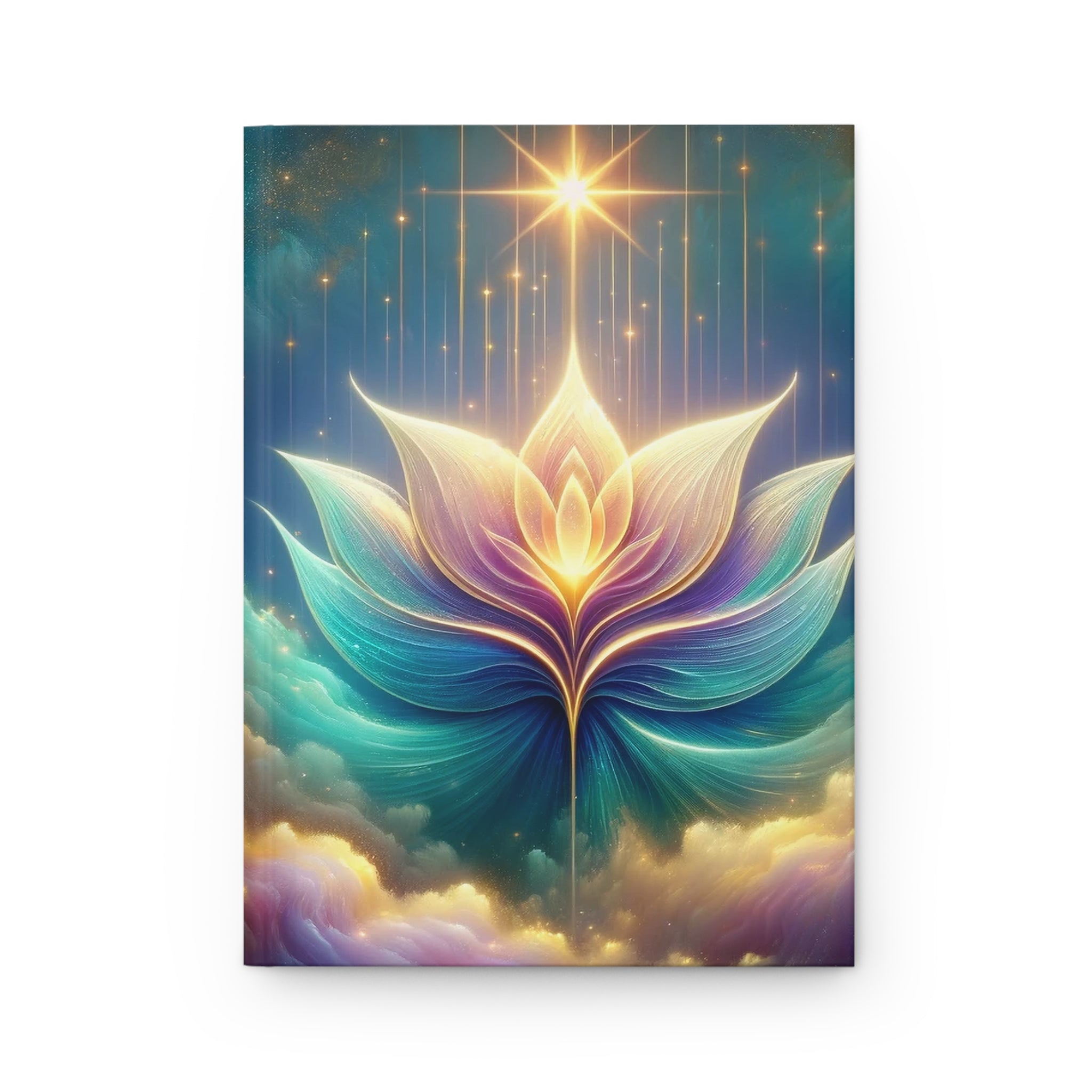 Sparkling lotus flower - Hardcover Notebook