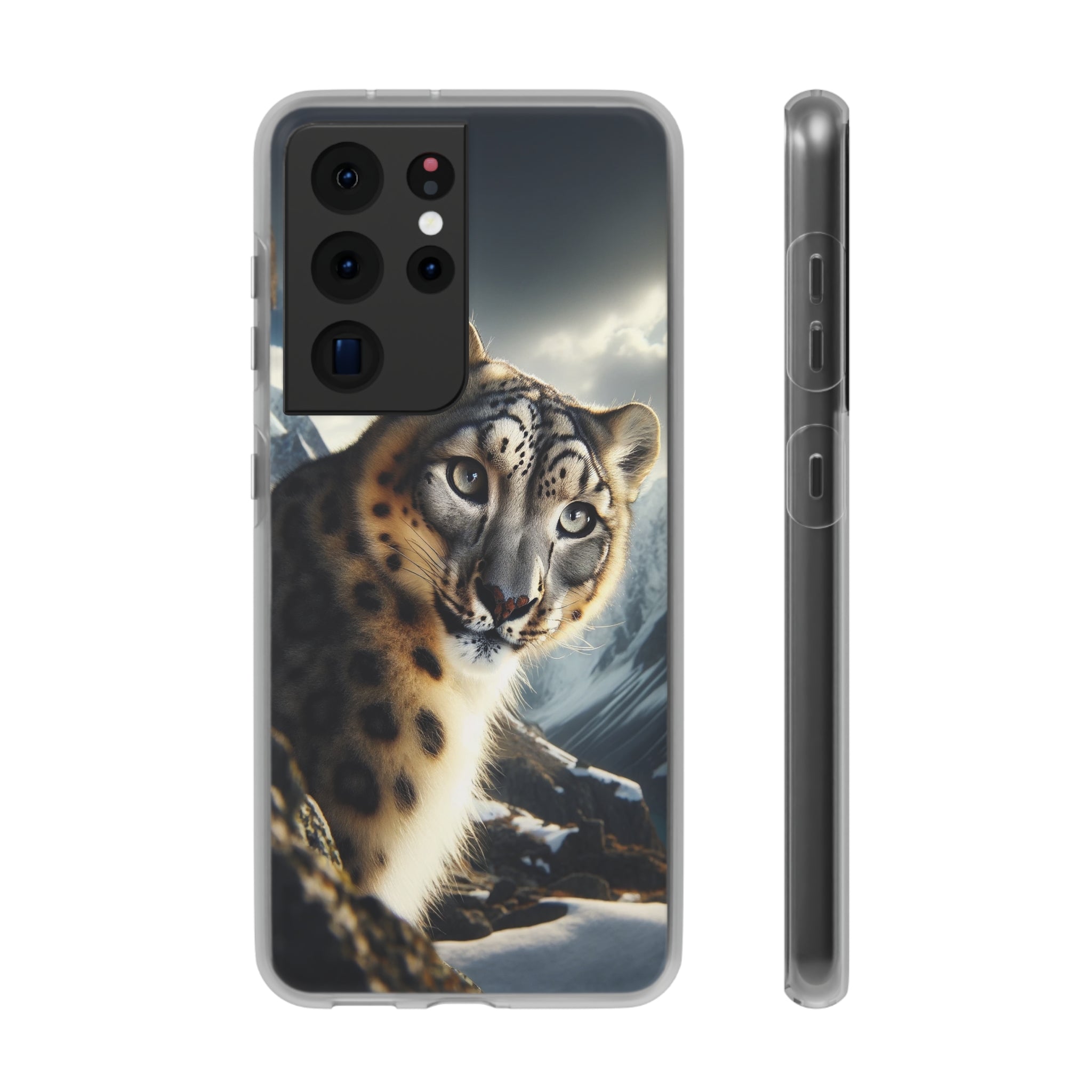 Curious Snow leopard - Flexi Case (Samsung only)