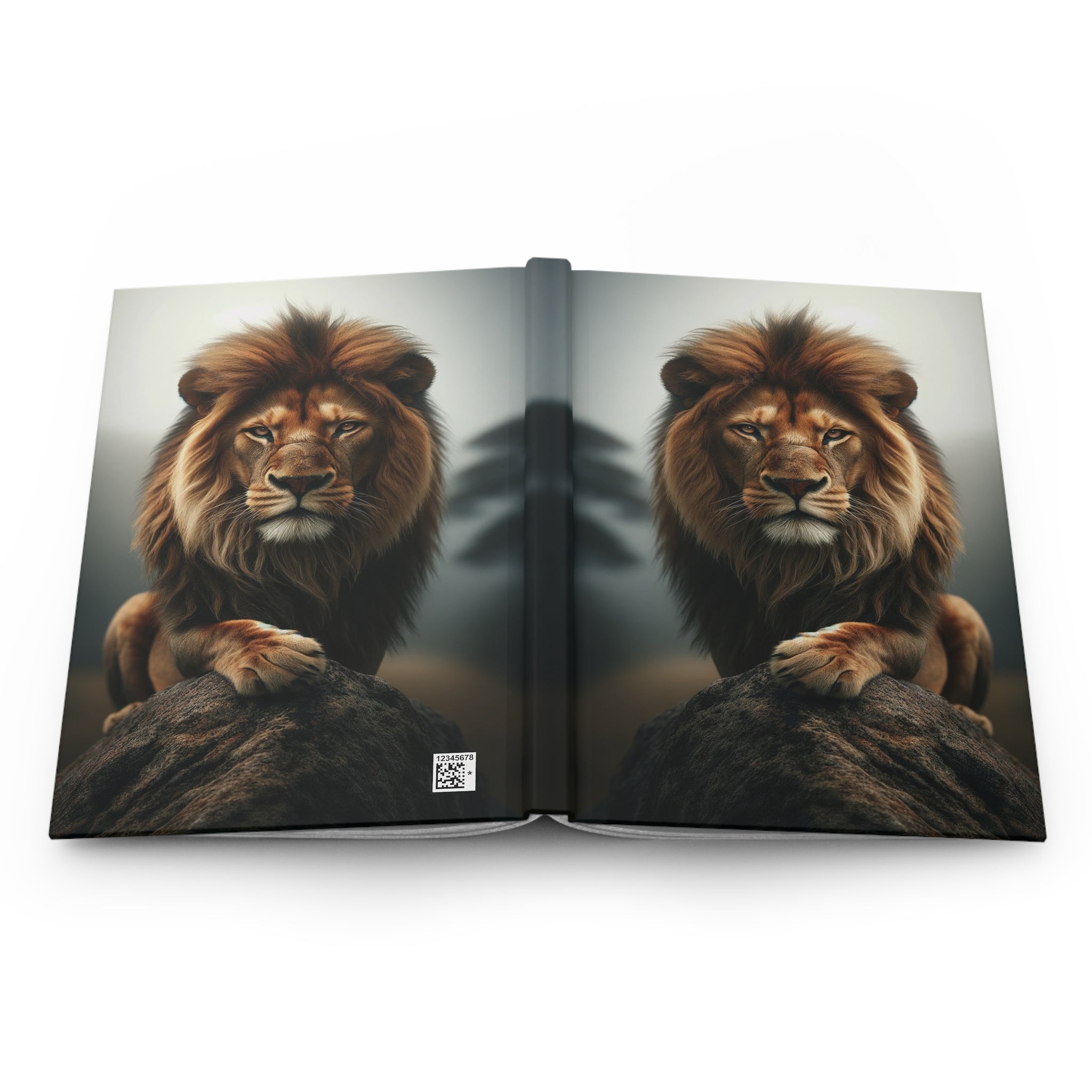 Angry lion - Hardcover Notebook