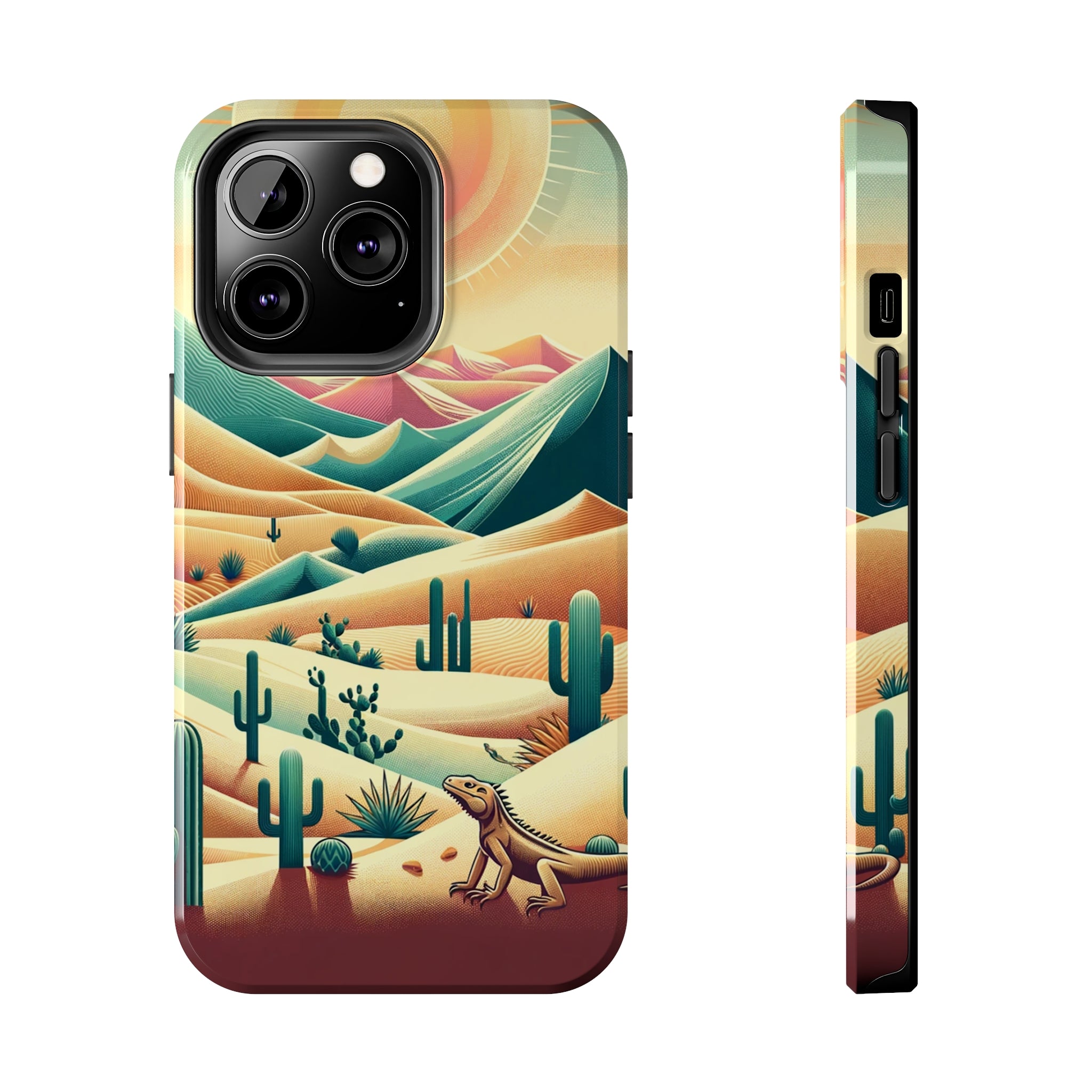 Iguana in the desert - Tough Phone Case