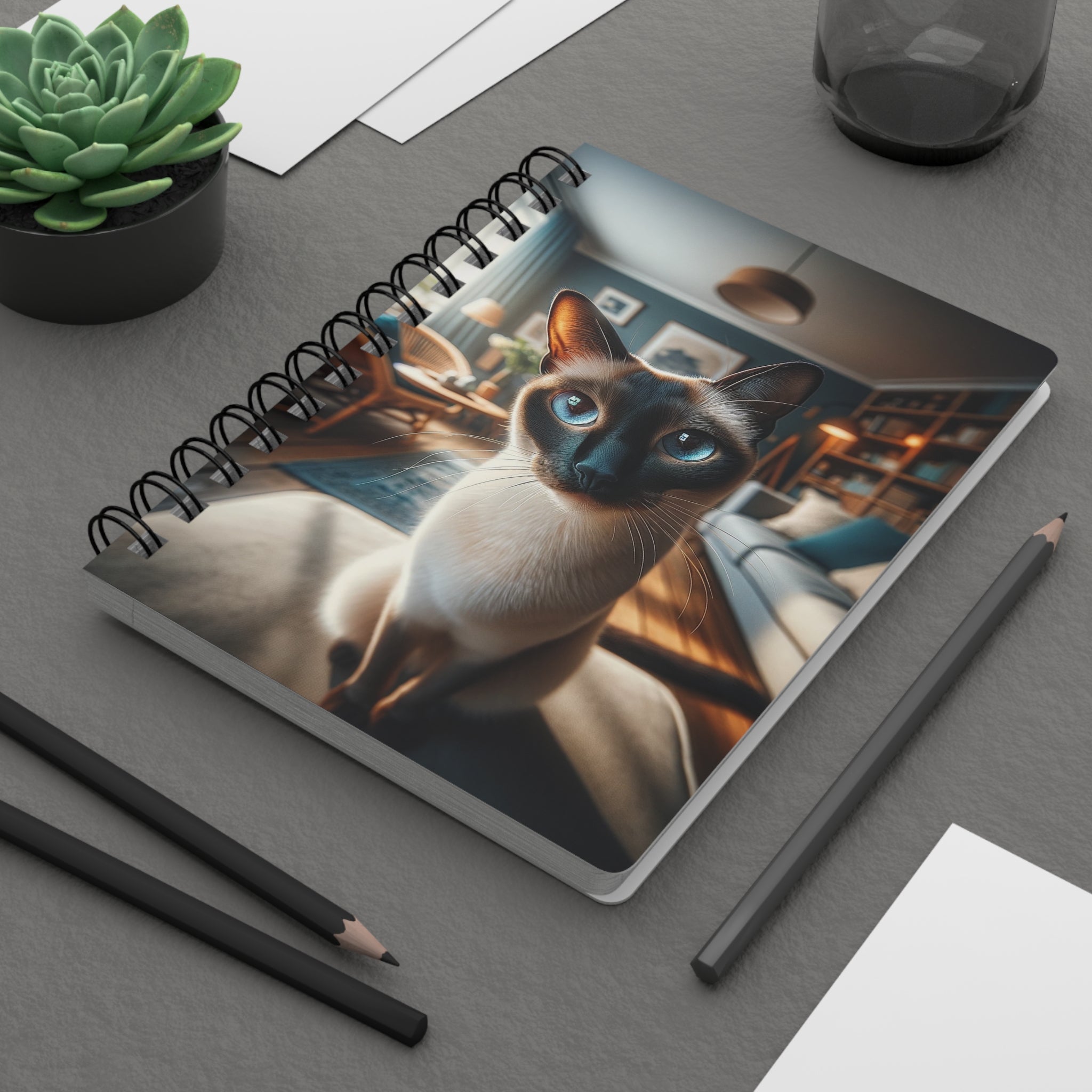 Siamese cat - Spiral Notebook