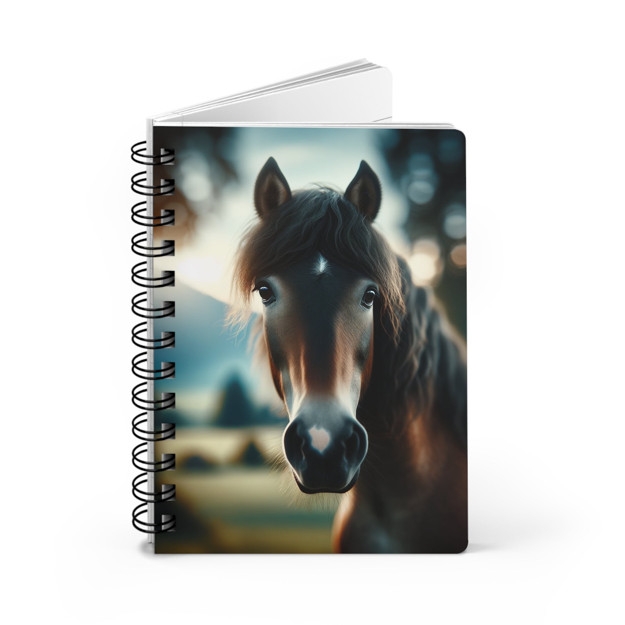 A curious, brown horse - Spiral Notebook