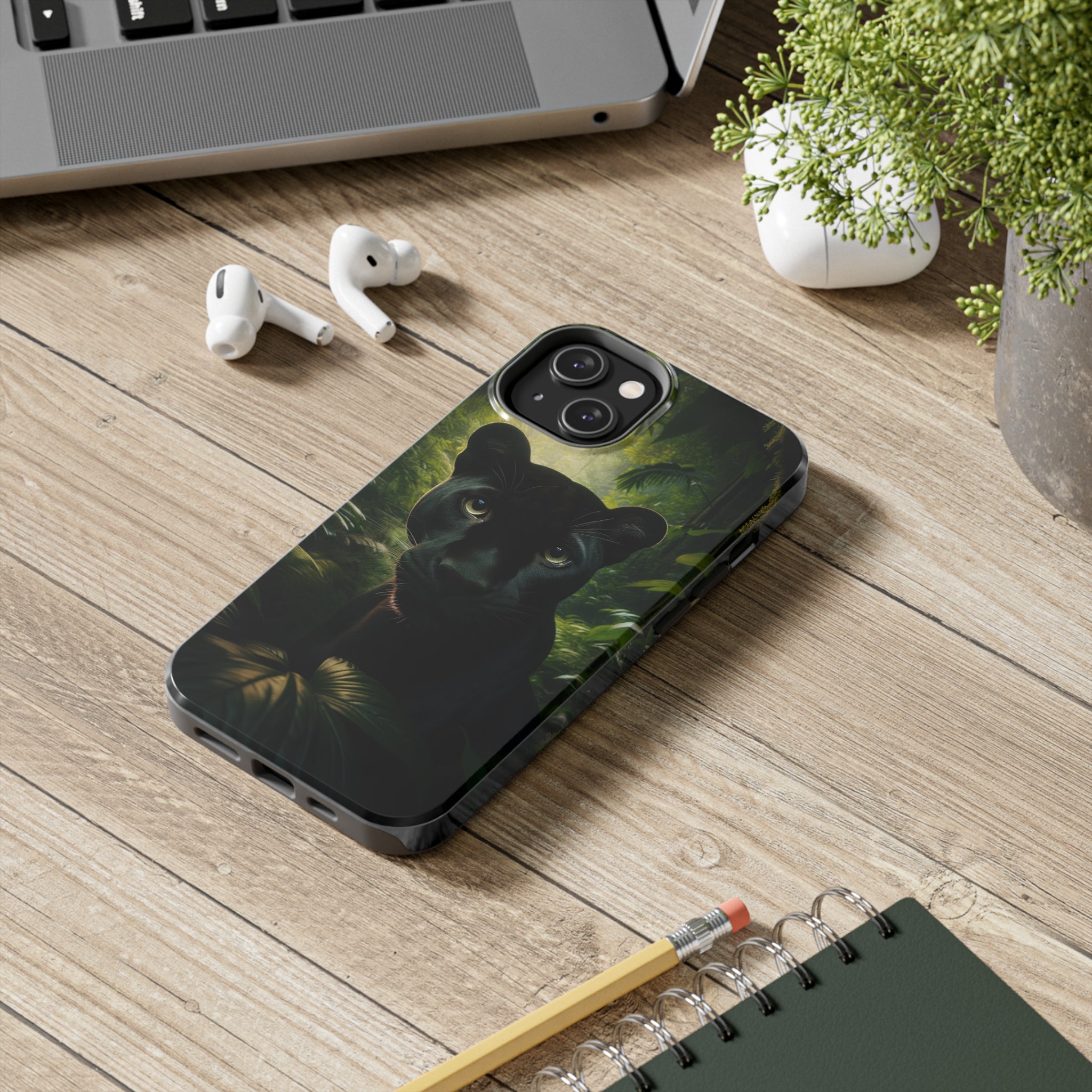 Curious black panther - Tough Phone Case