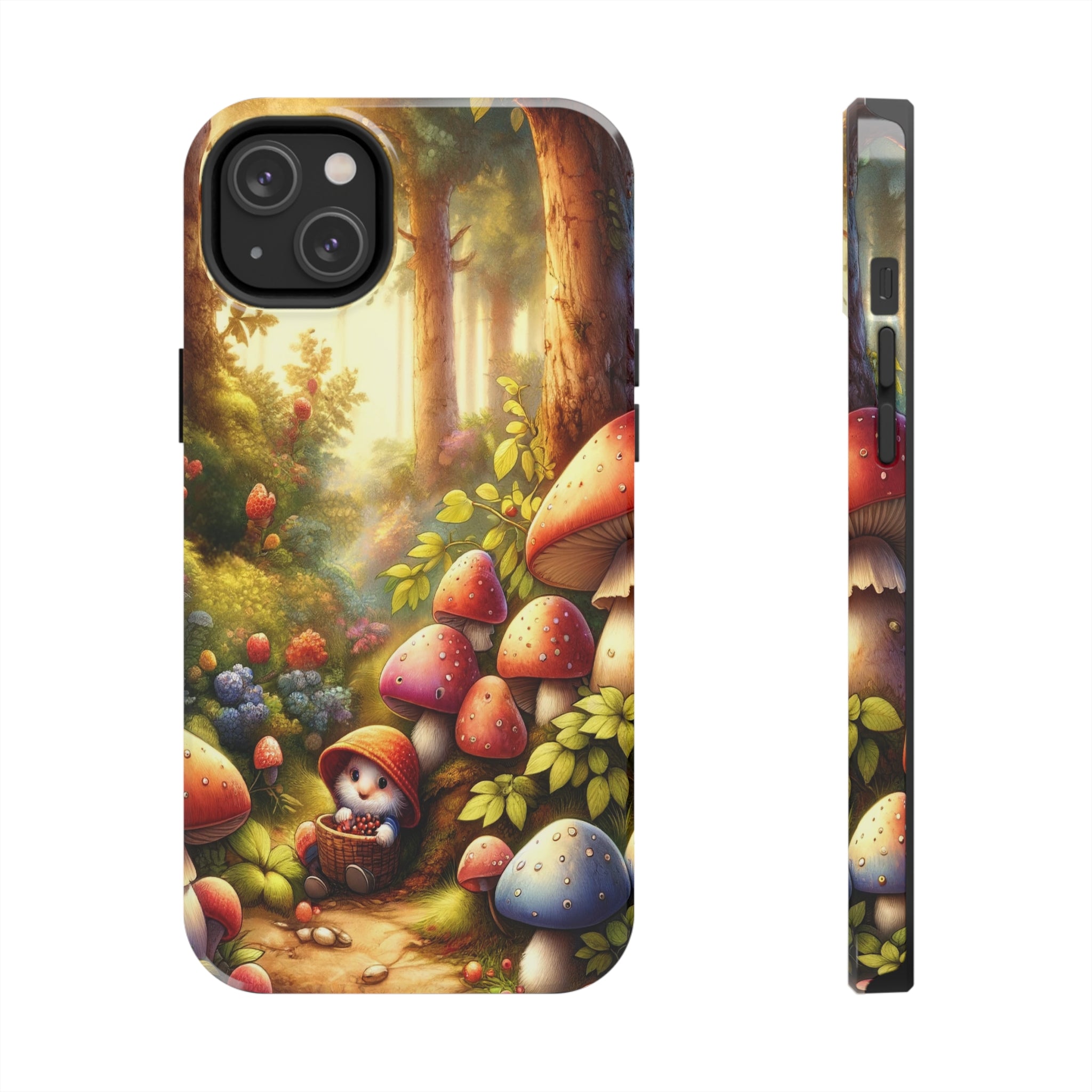 Gnomes sitting under mushroom - Tough Phone Case