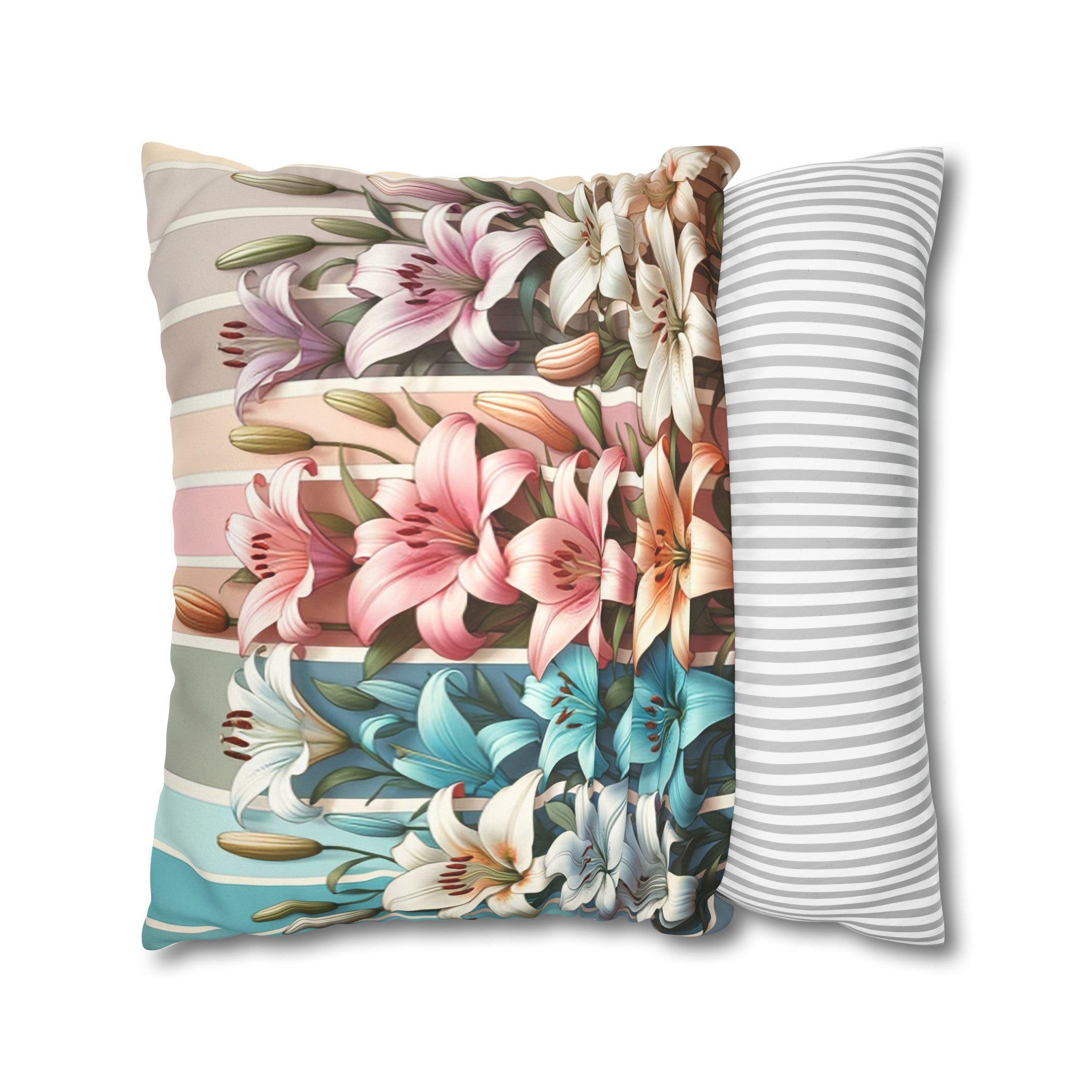 Lilies (4) - Suede Square Pillowcase