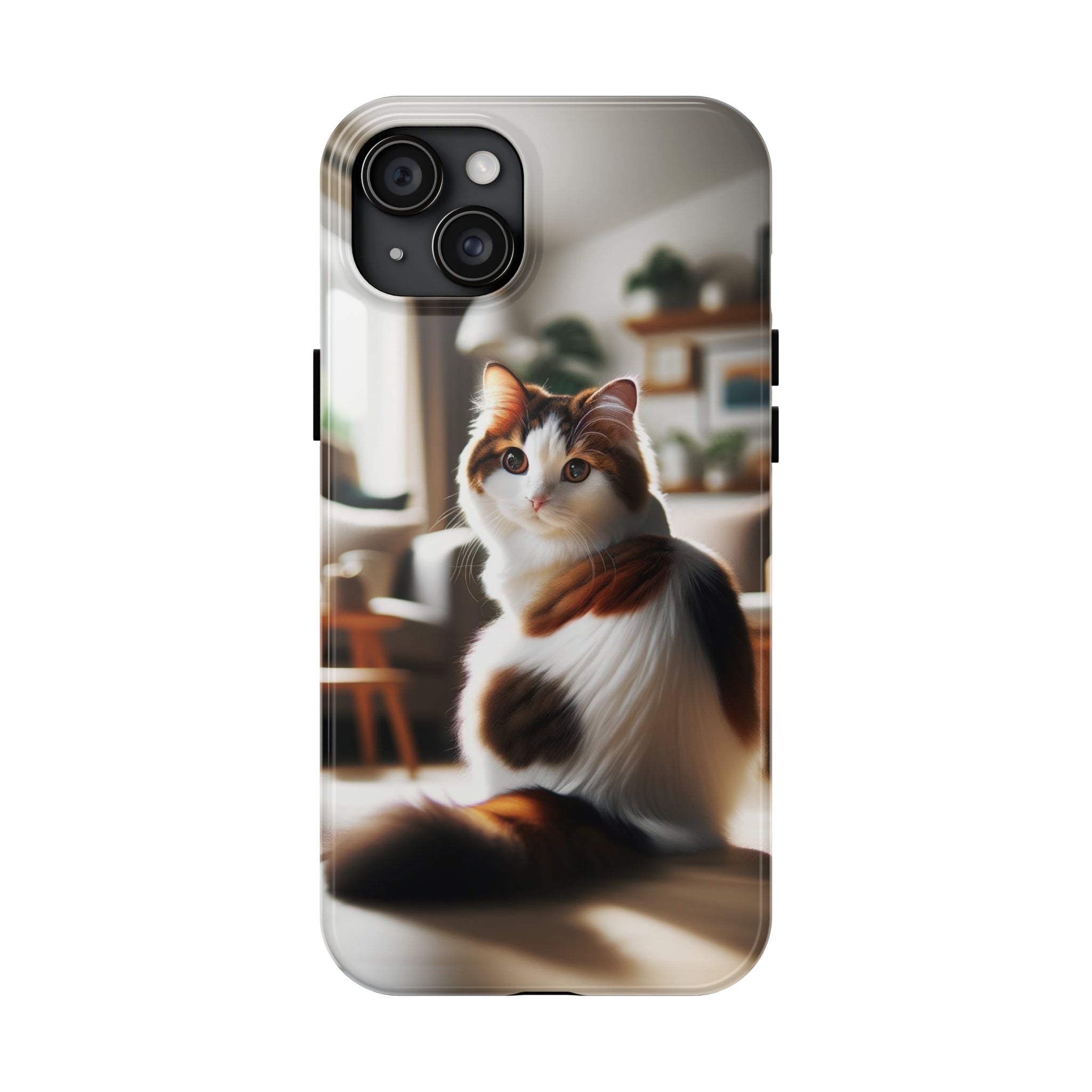 White-brown cat - Tough Phone Case