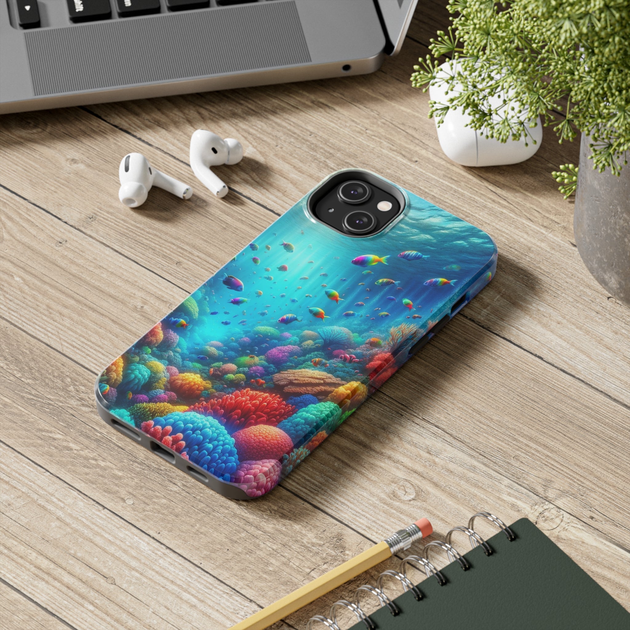 Coloured fish and coral reef - Tough Phone Case