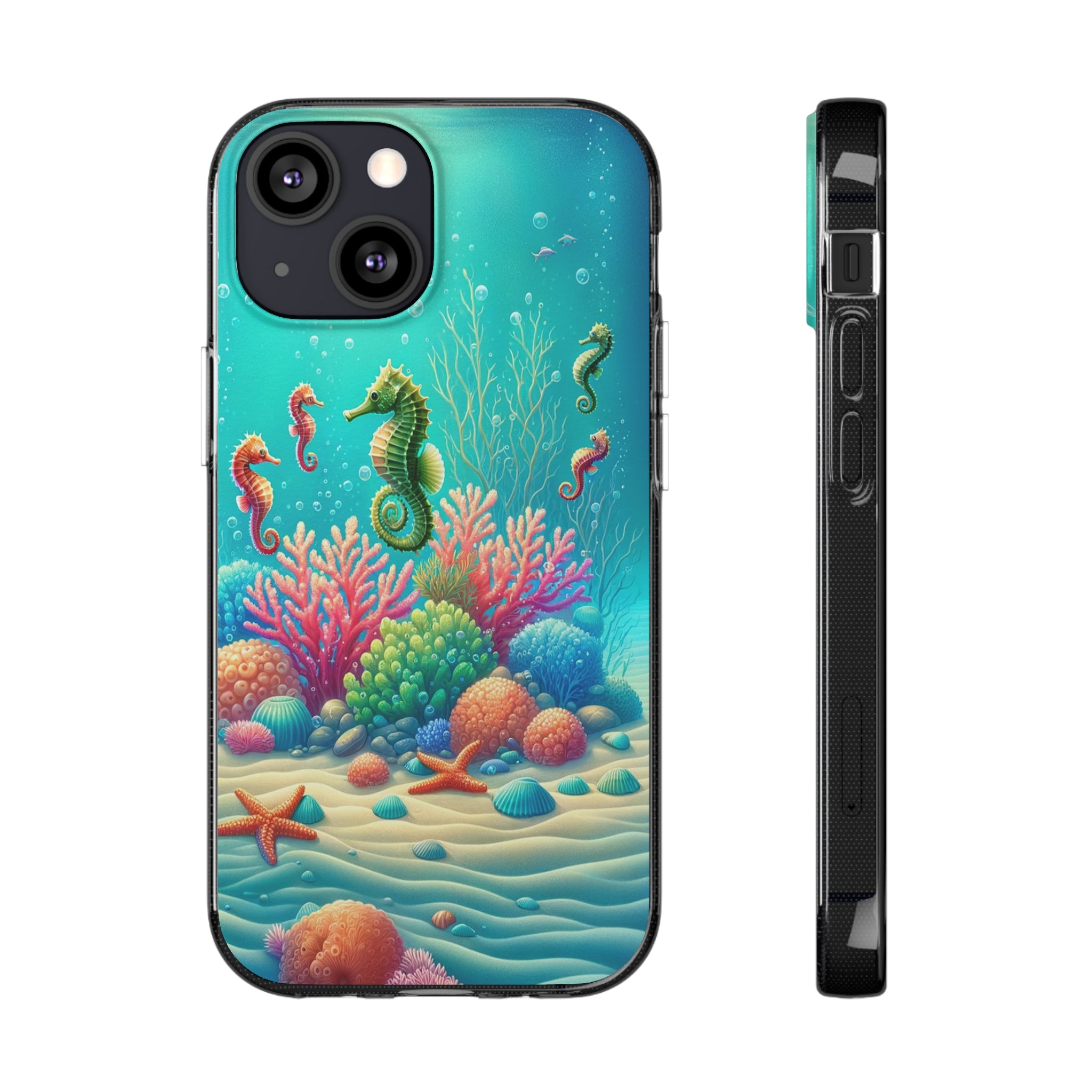 Seahorses - Soft Phone Case