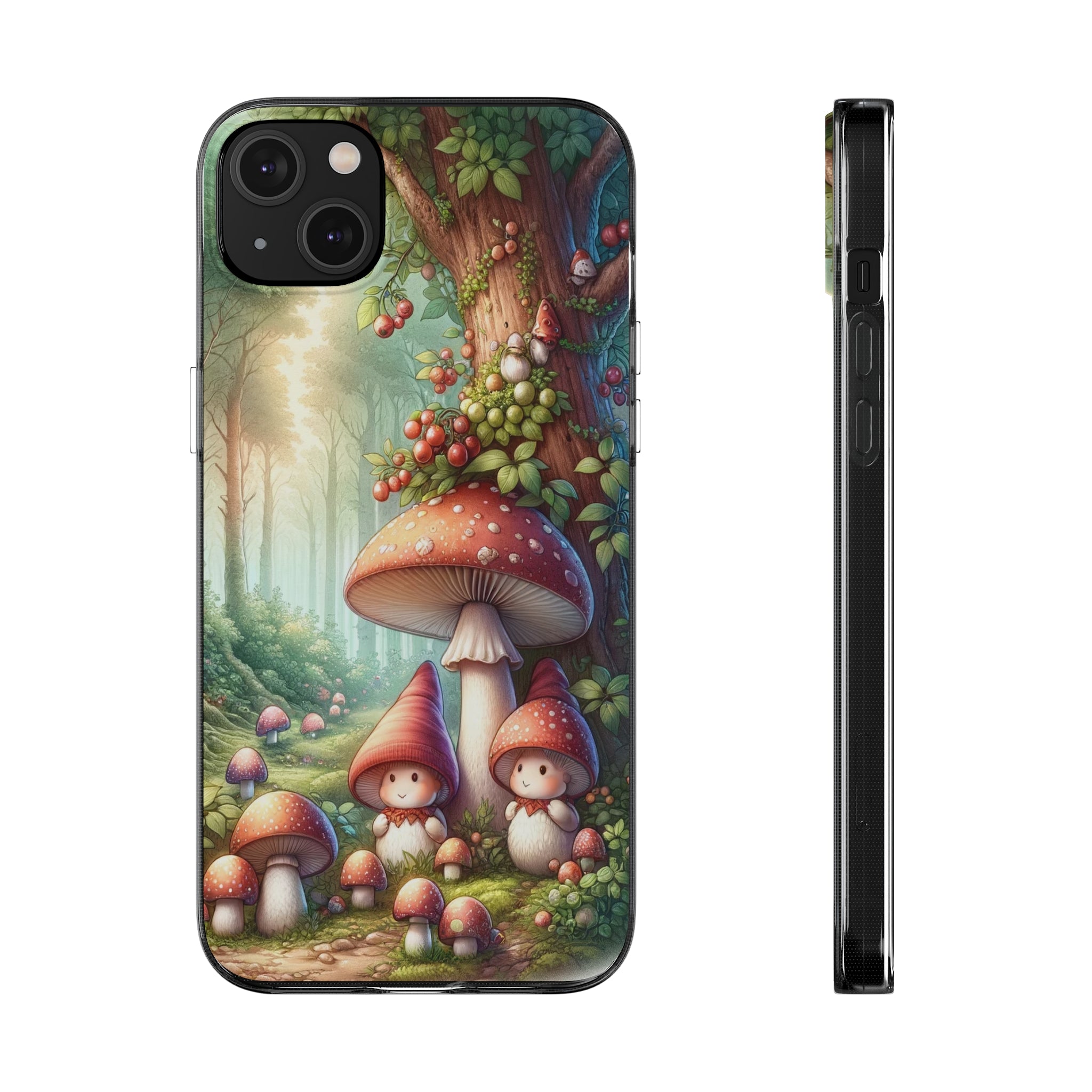 Gnomes and mushrooms - Soft Phone Case