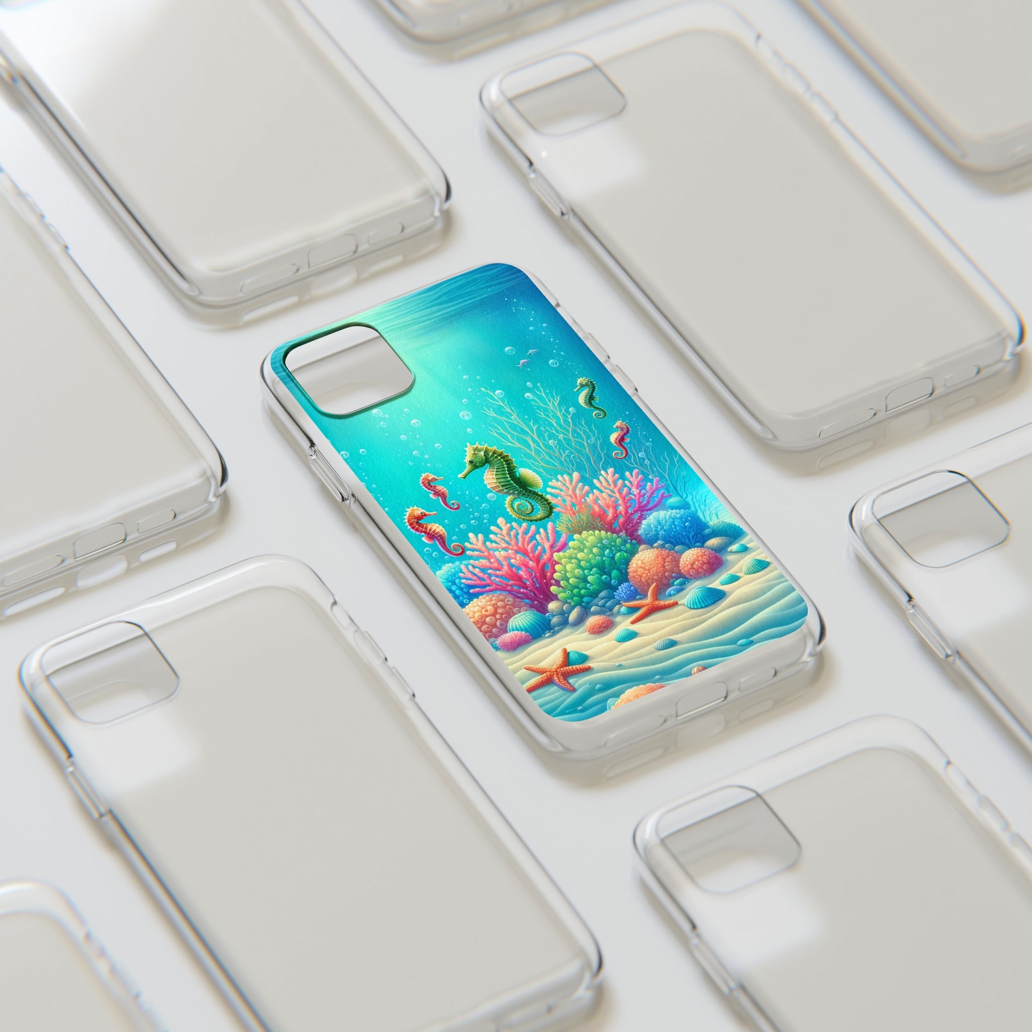 Seahorses - Soft Phone Case