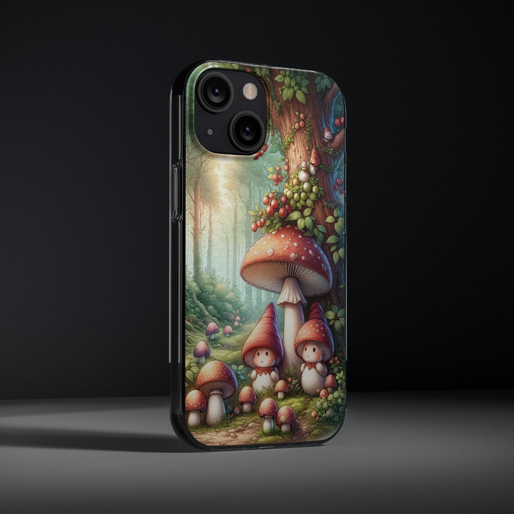 Gnomes and mushrooms - Soft Phone Case