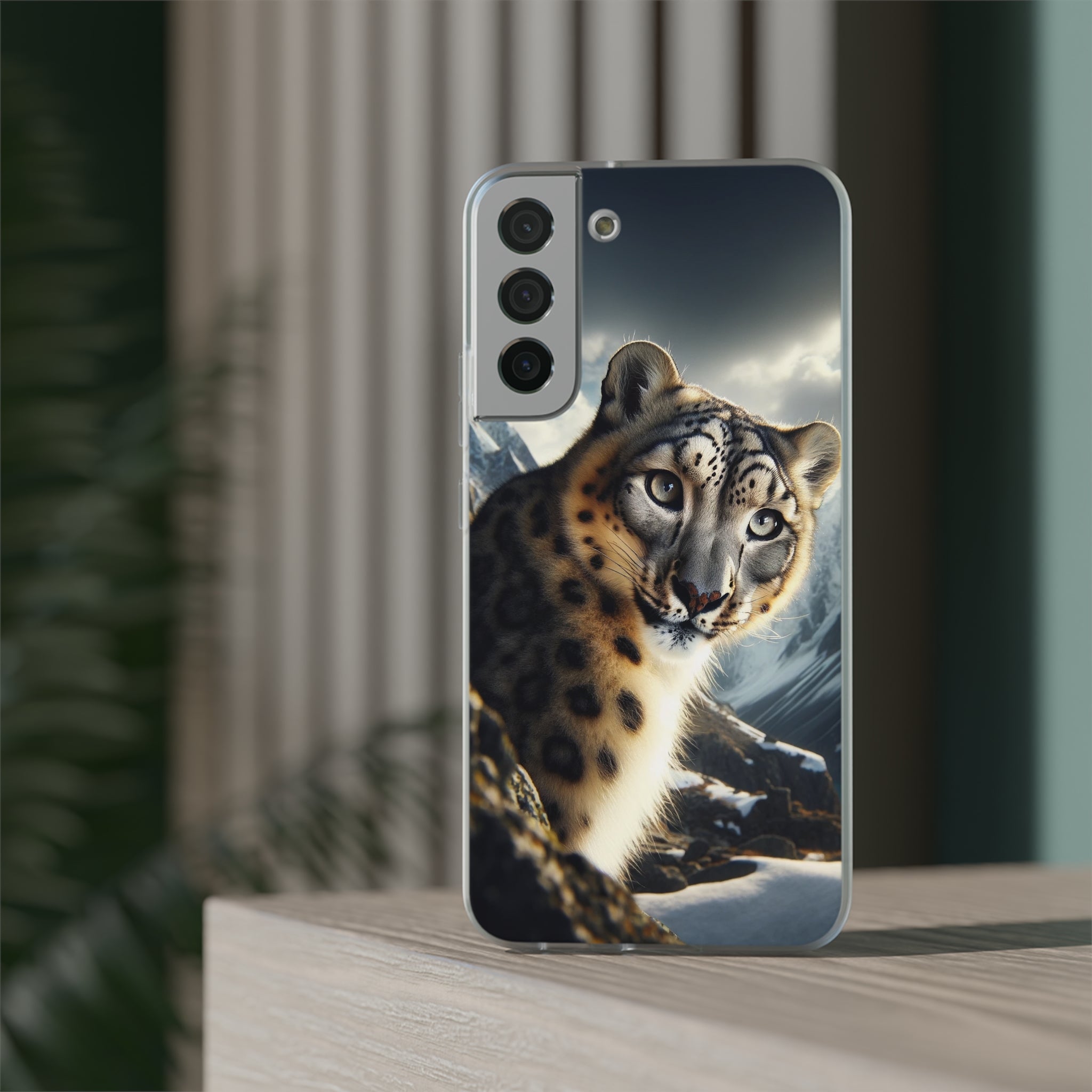 Curious Snow leopard - Flexi Case (Samsung only)