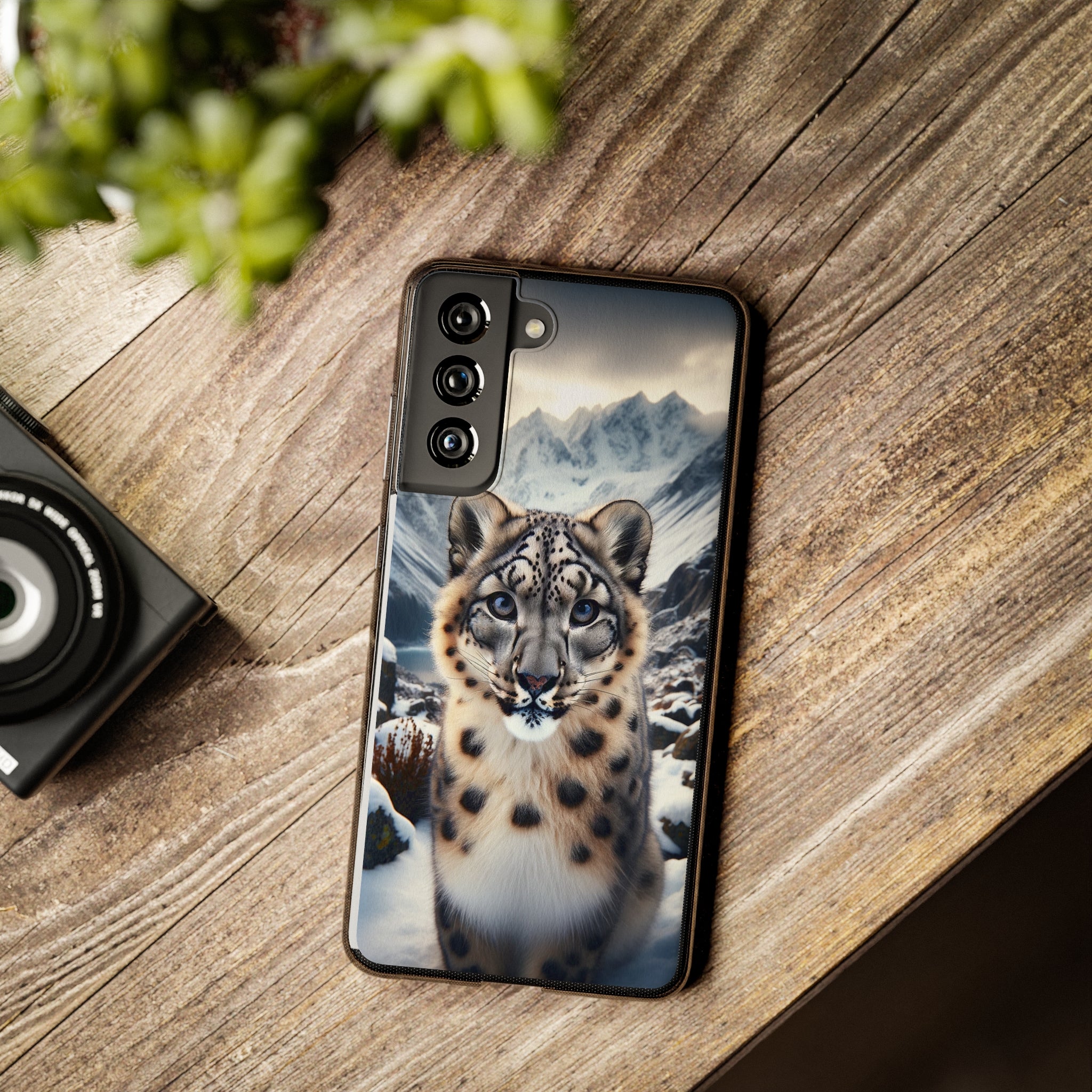 Curious Snow Leopard - Soft Phone Case