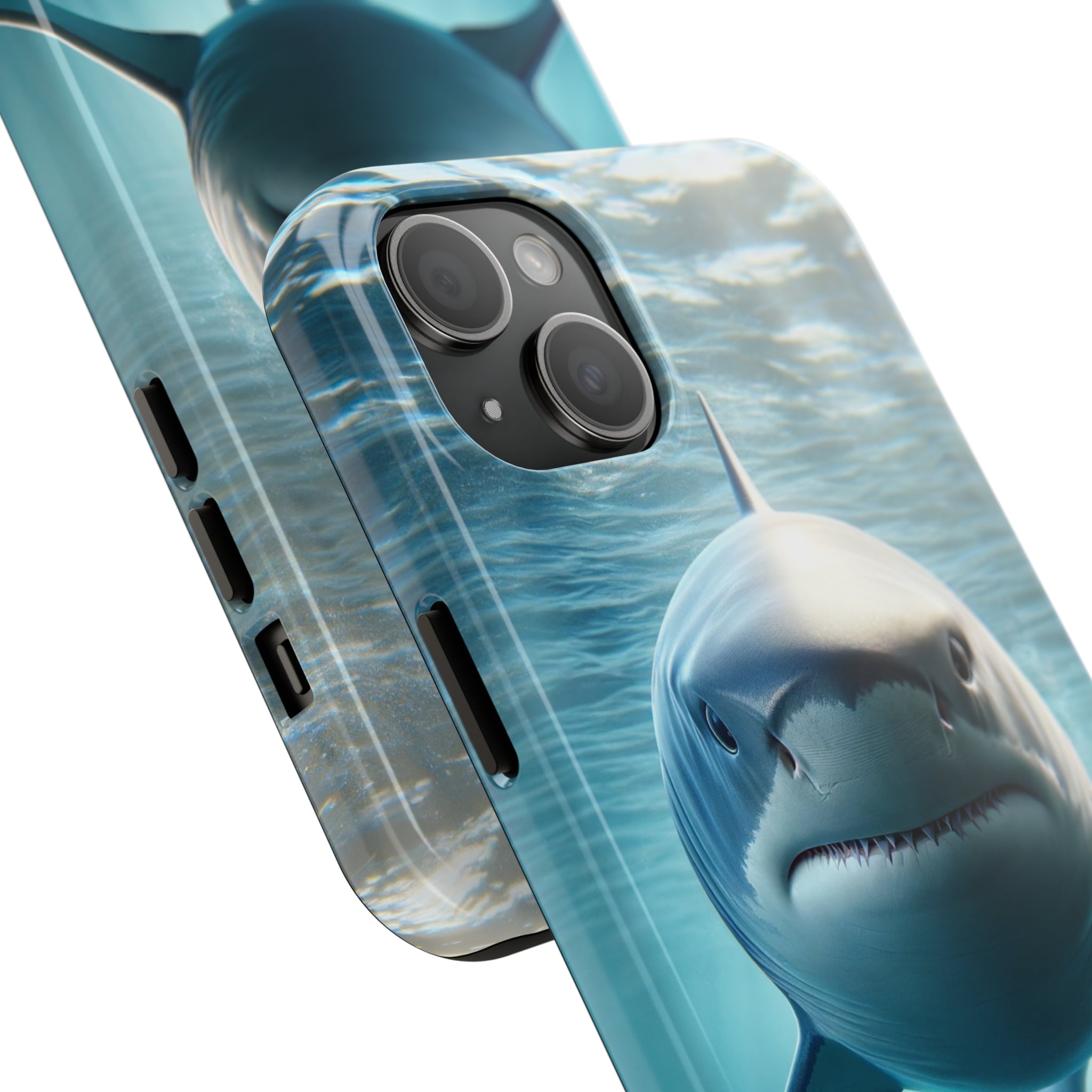 Curious shark - Tough Phone Case